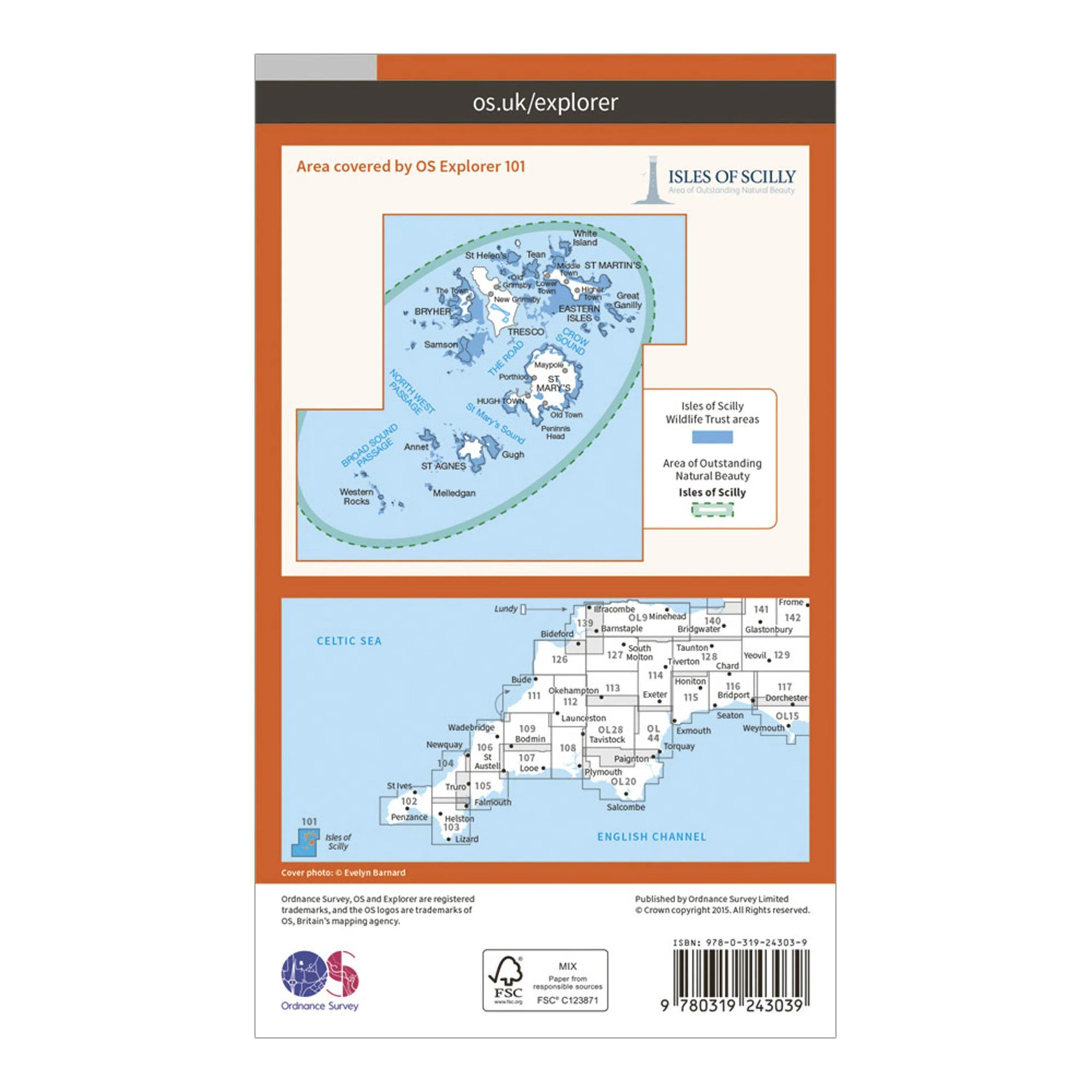 Explorer 101 Isles of Scilly Map With Digital Version - Image 2