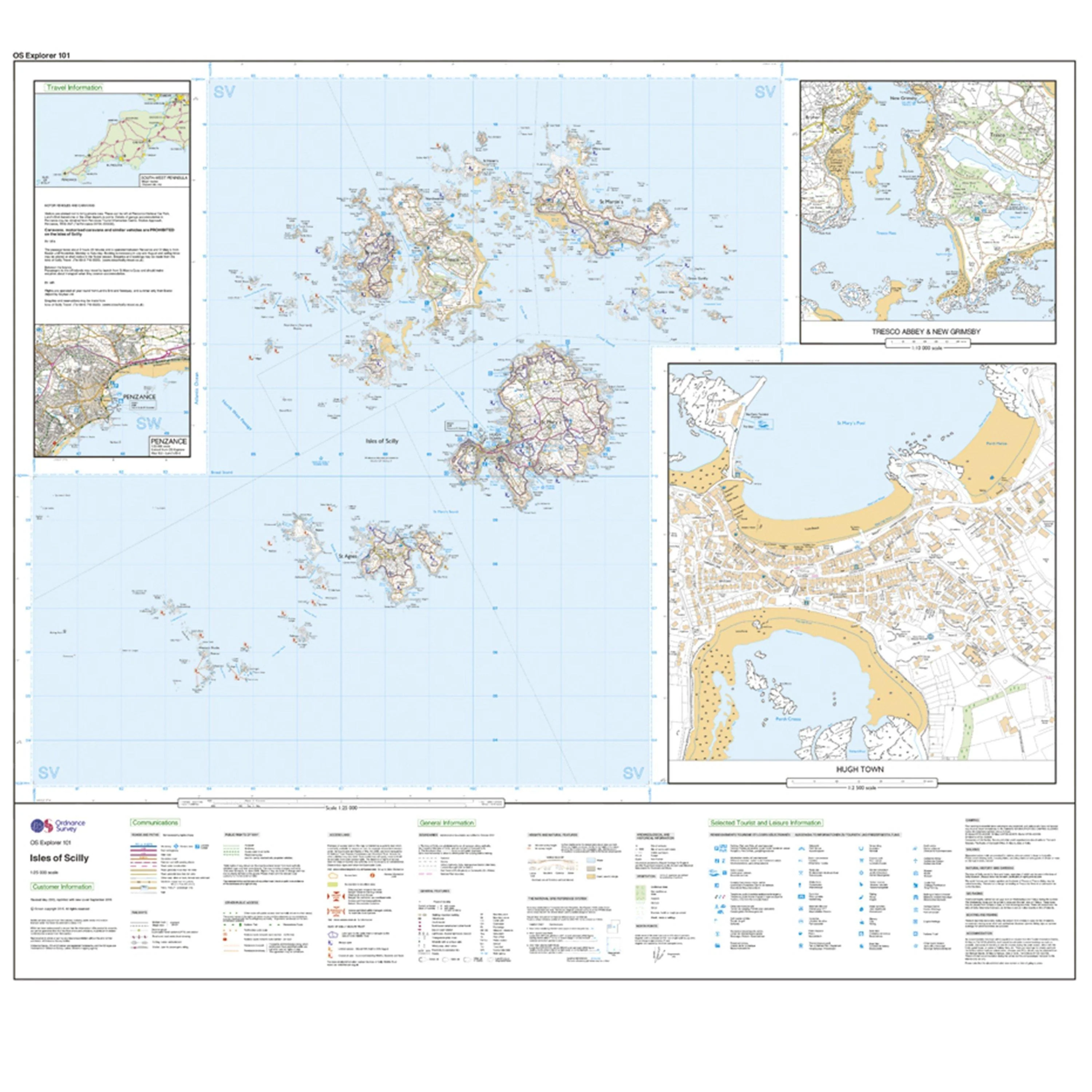 Explorer 101 Isles of Scilly Map With Digital Version - Image 3