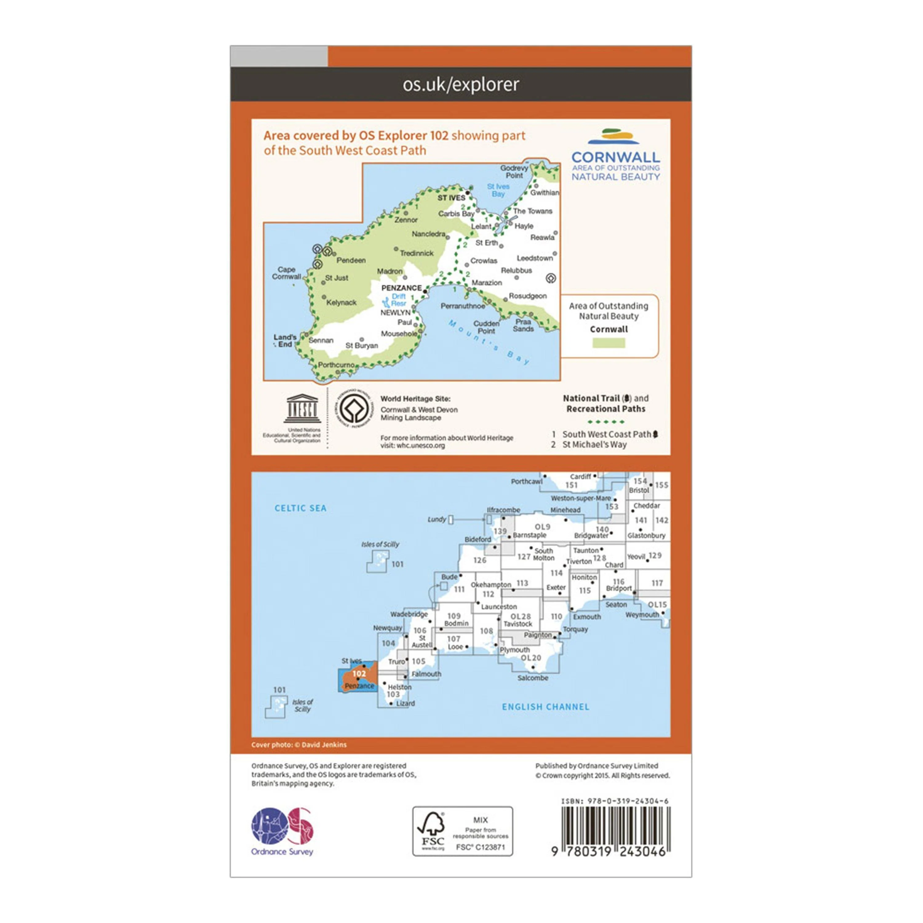 Explorer 102 Land's End Map With Digital Version - Image 2
