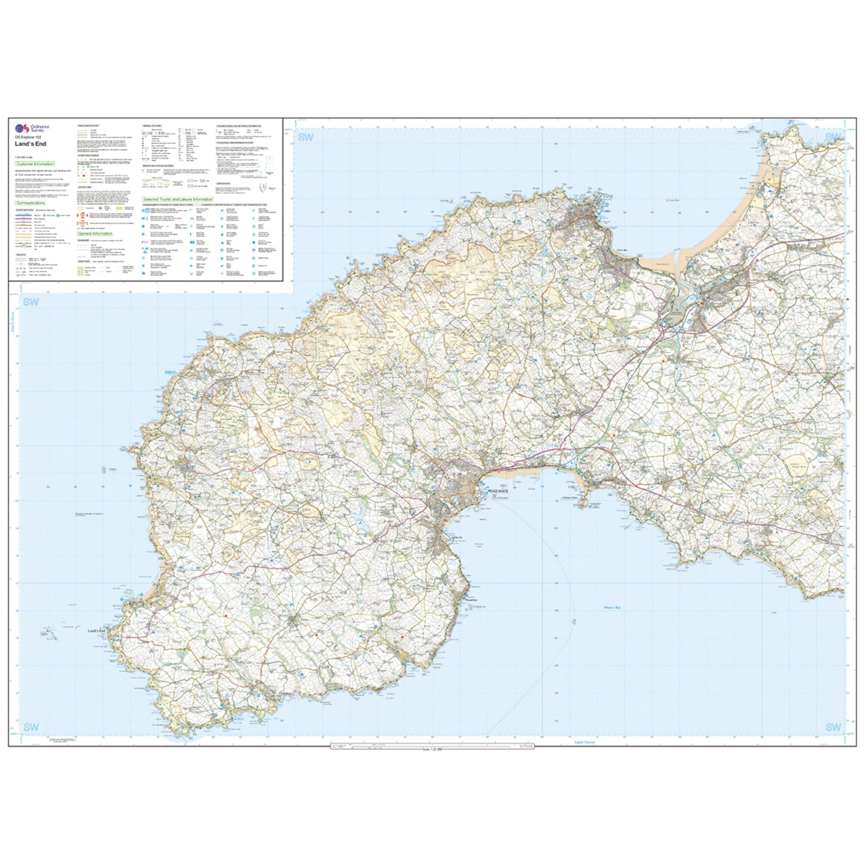 Explorer 102 Land's End Map With Digital Version - Image 3