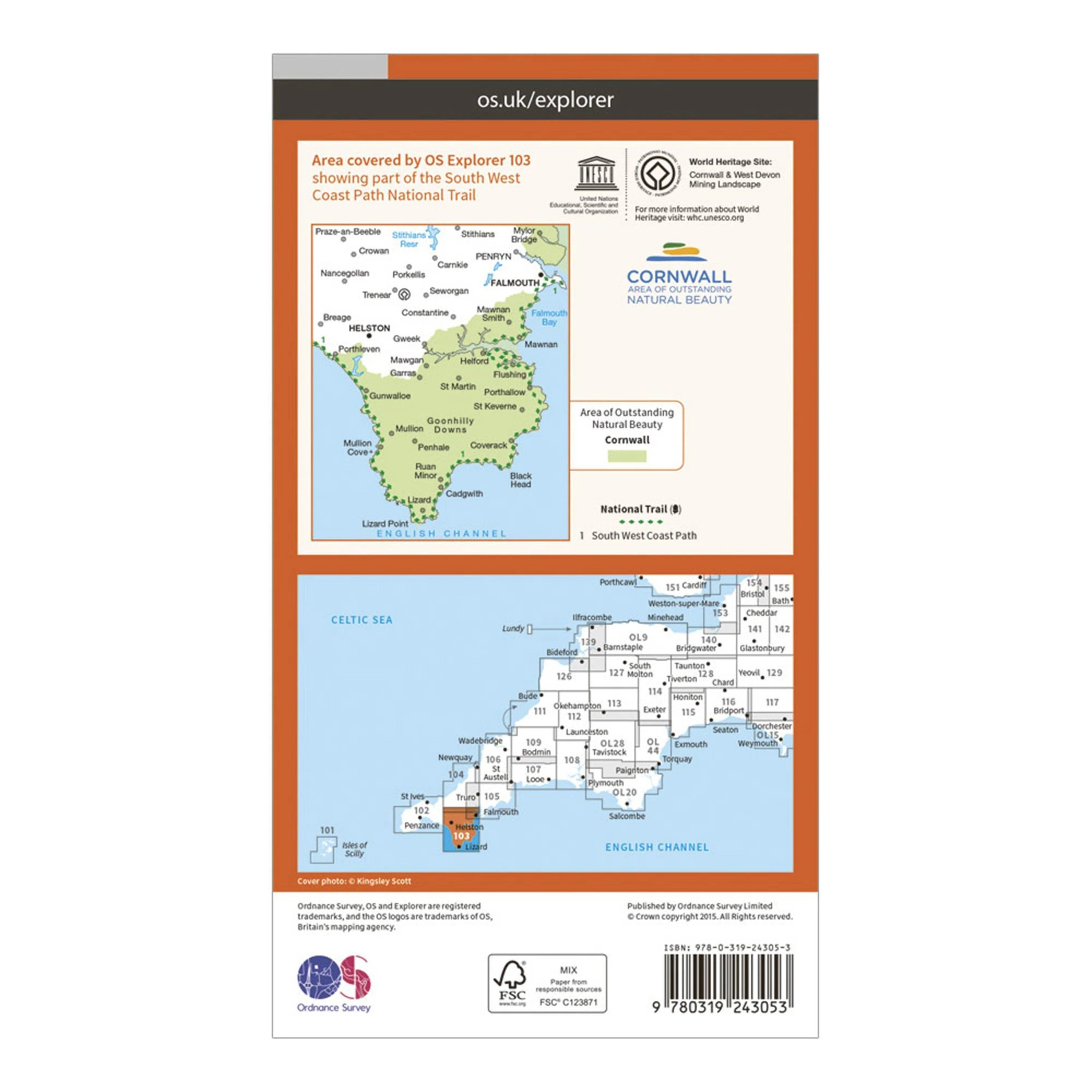 Explorer 103 The Lizard Map With Digital Version - Image 2
