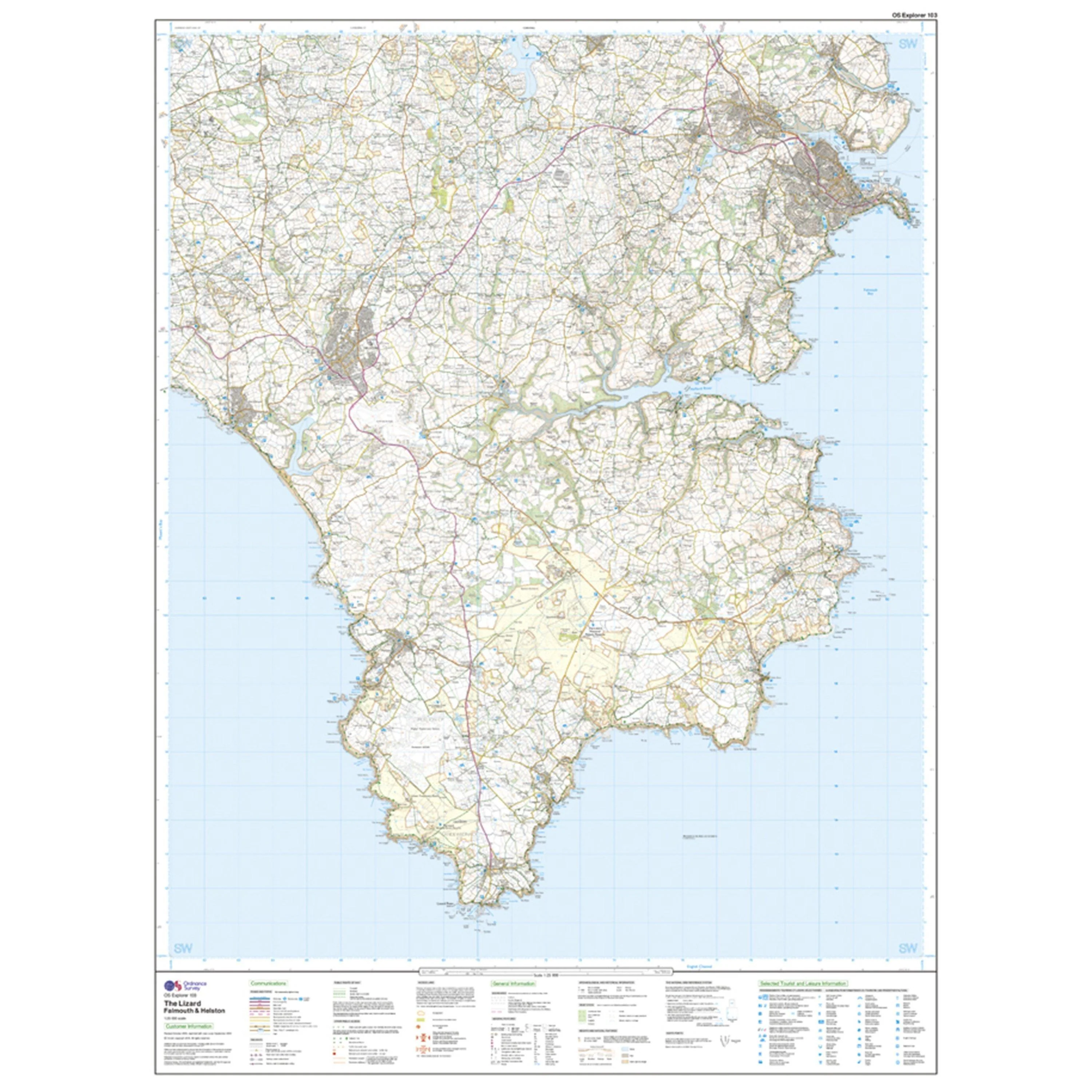 Explorer 103 The Lizard Map With Digital Version - Image 3