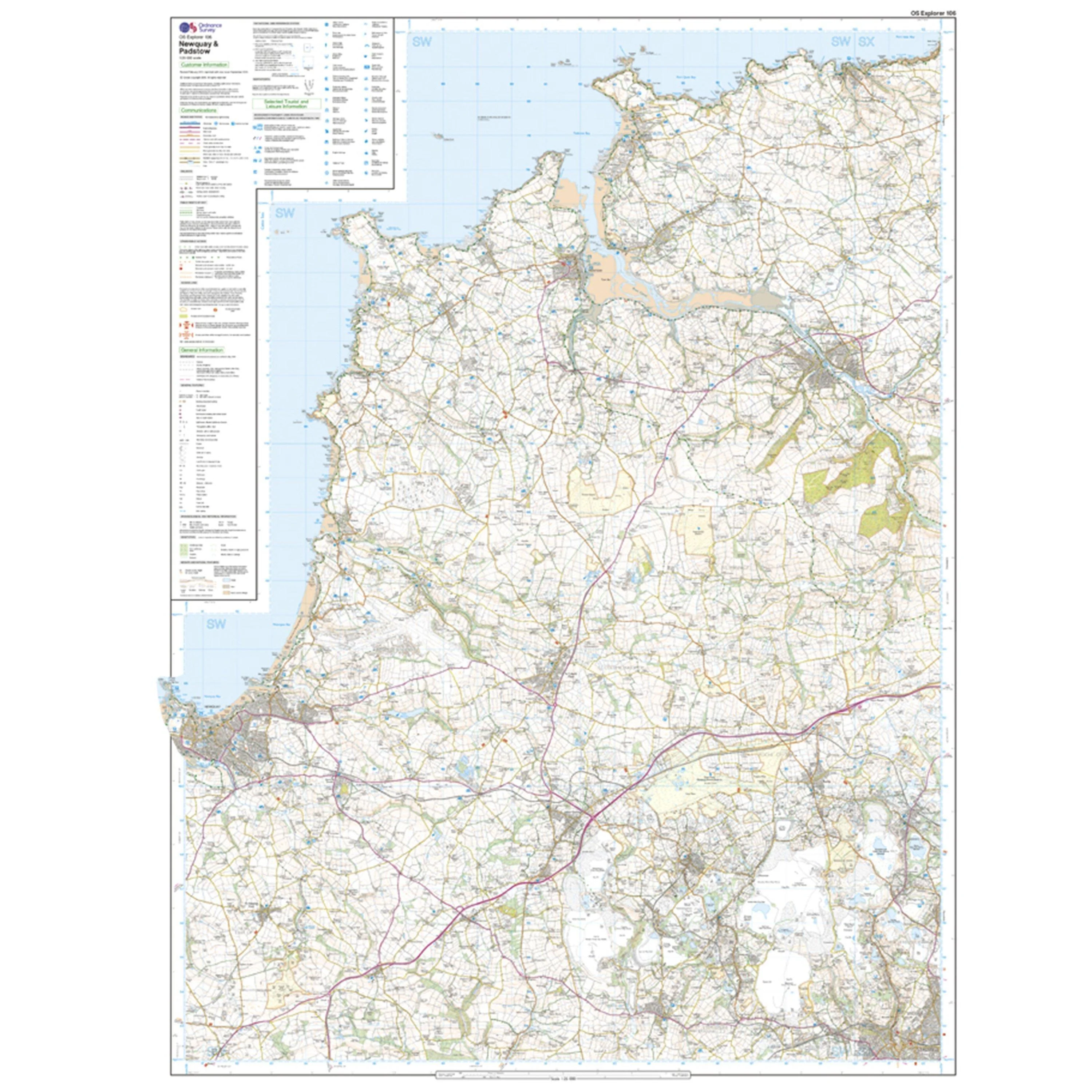 Explorer 106 Newquay & Padstow Map With Digital Version - Image 3