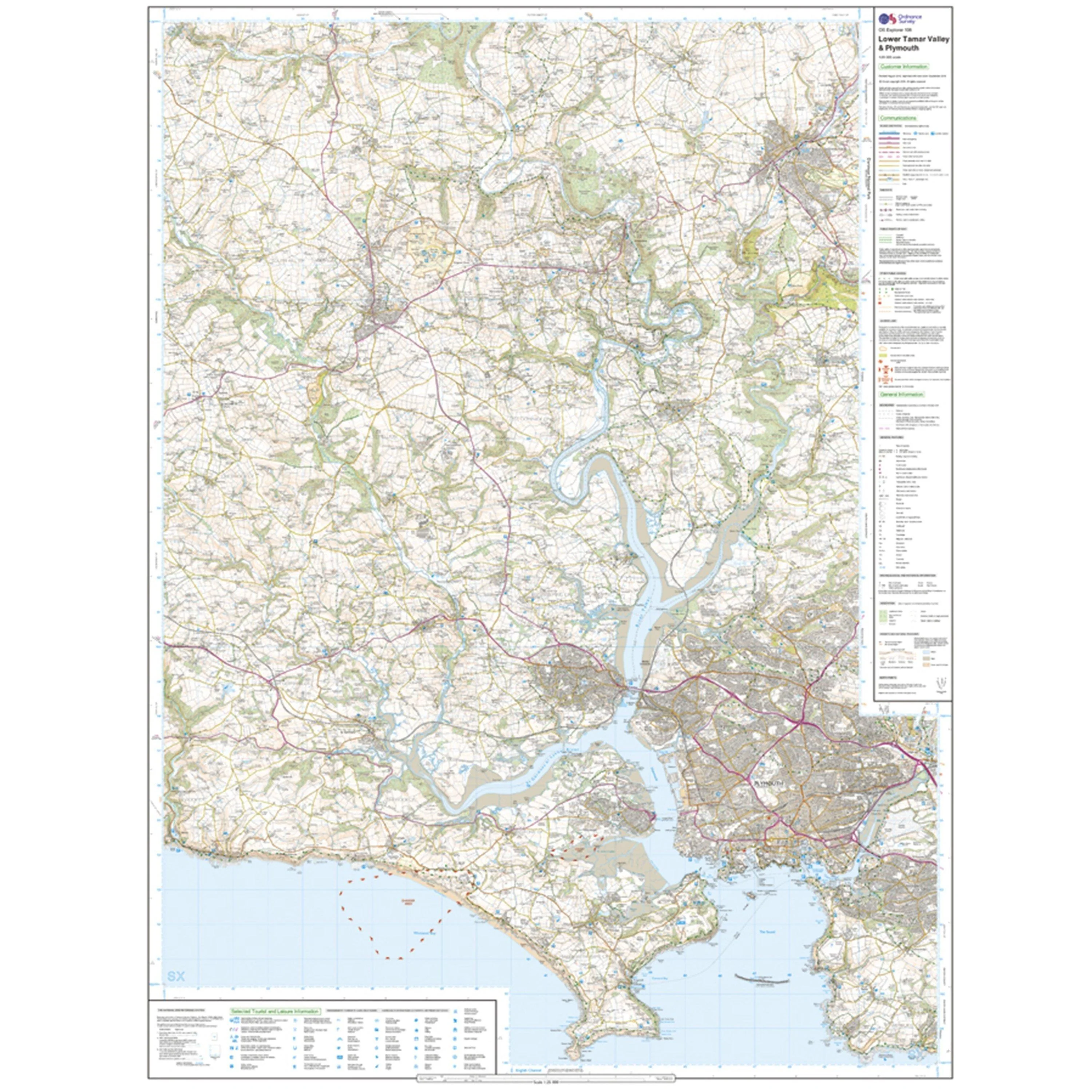 Explorer 108 Lower Tamar Valley  Plymouth Map With Digital Version - Image 3