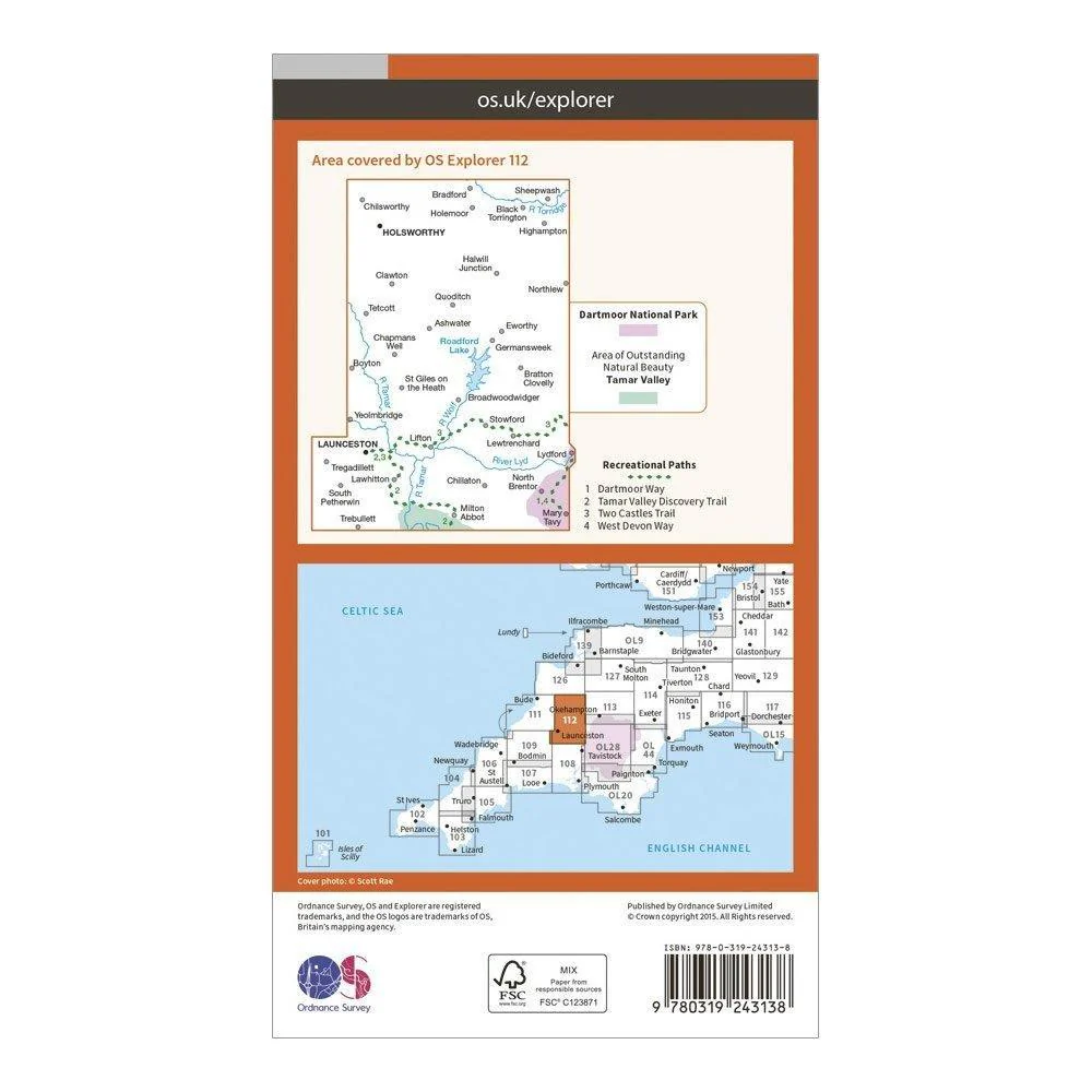 Explorer 112 Launceston & Holsworthy Map With Digital Version - Image 2