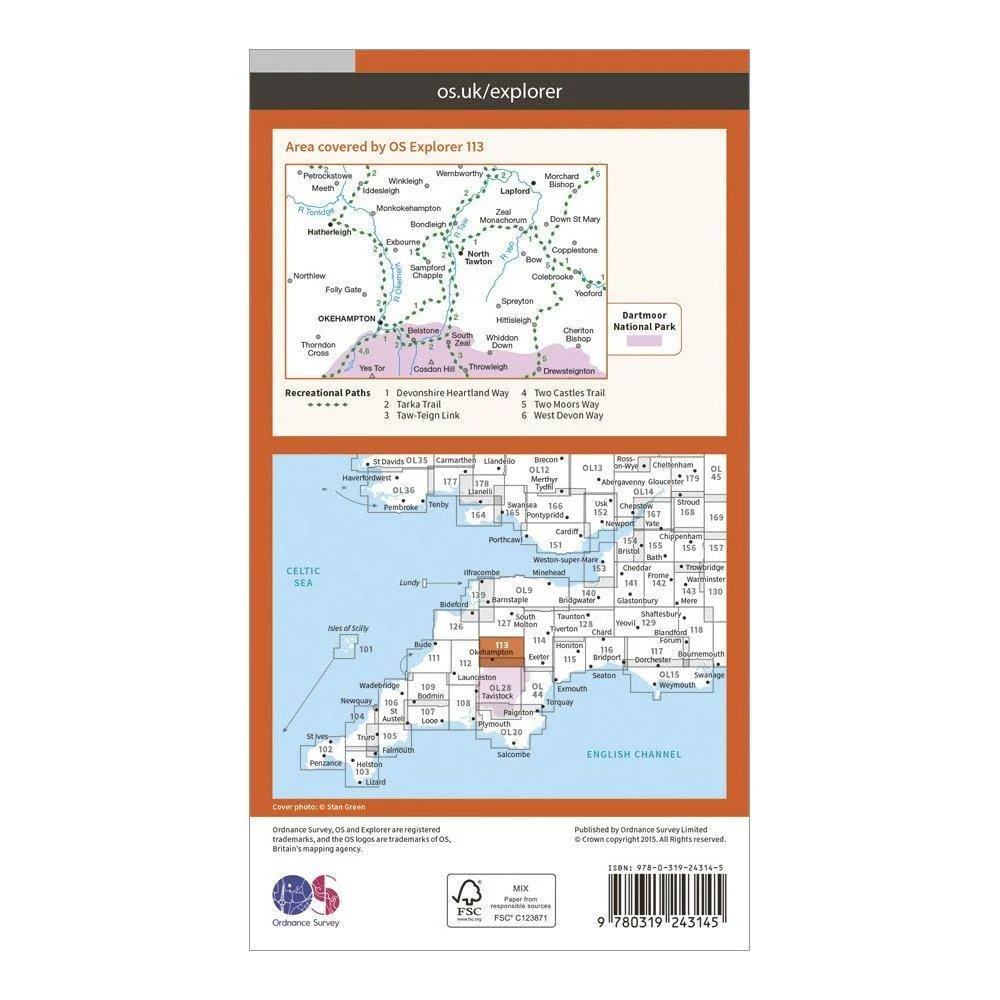 Explorer 113 Okehampton Map With Digital Version - Image 2