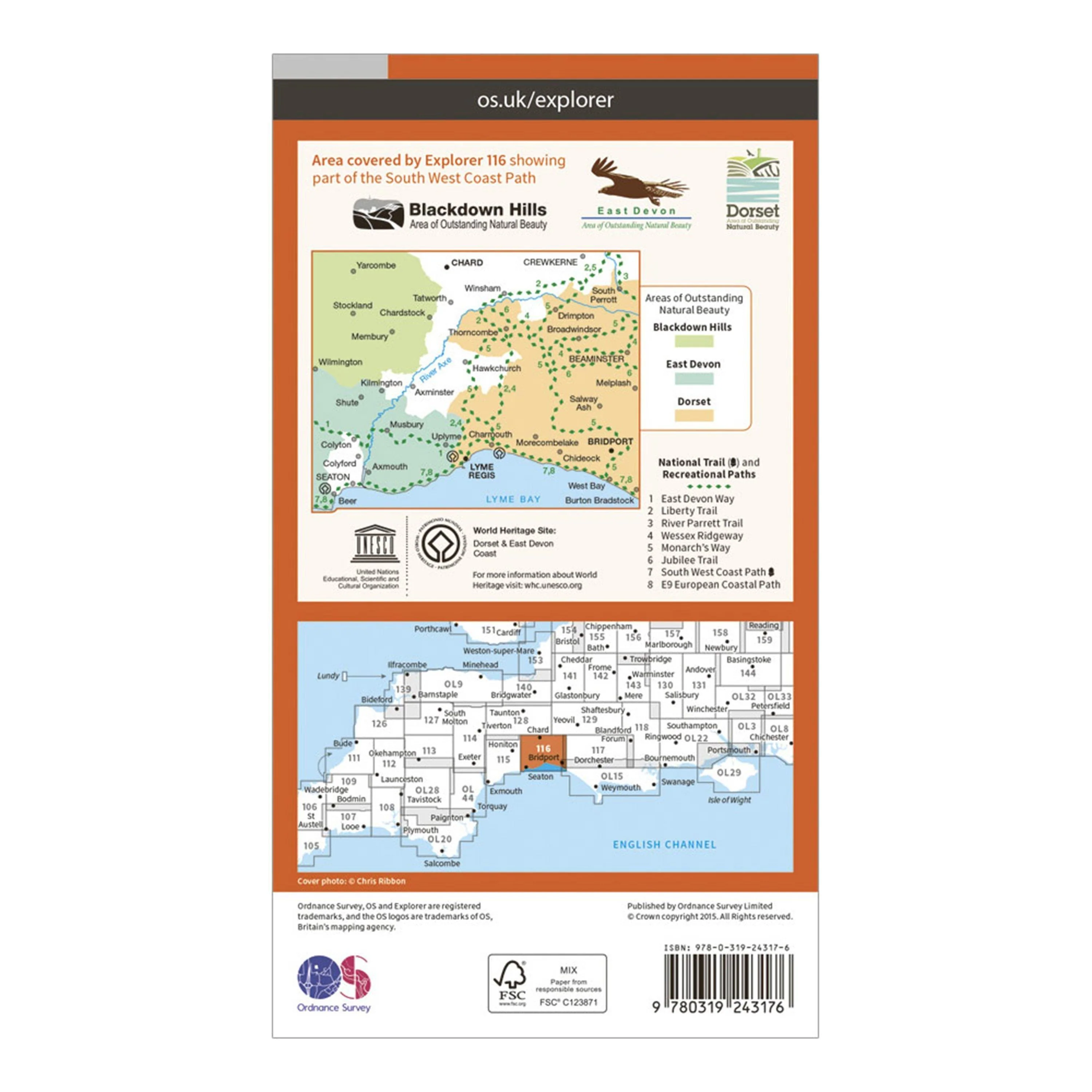 Explorer 116 Lyme Regis & Bridport Map With Digital Version - Image 2