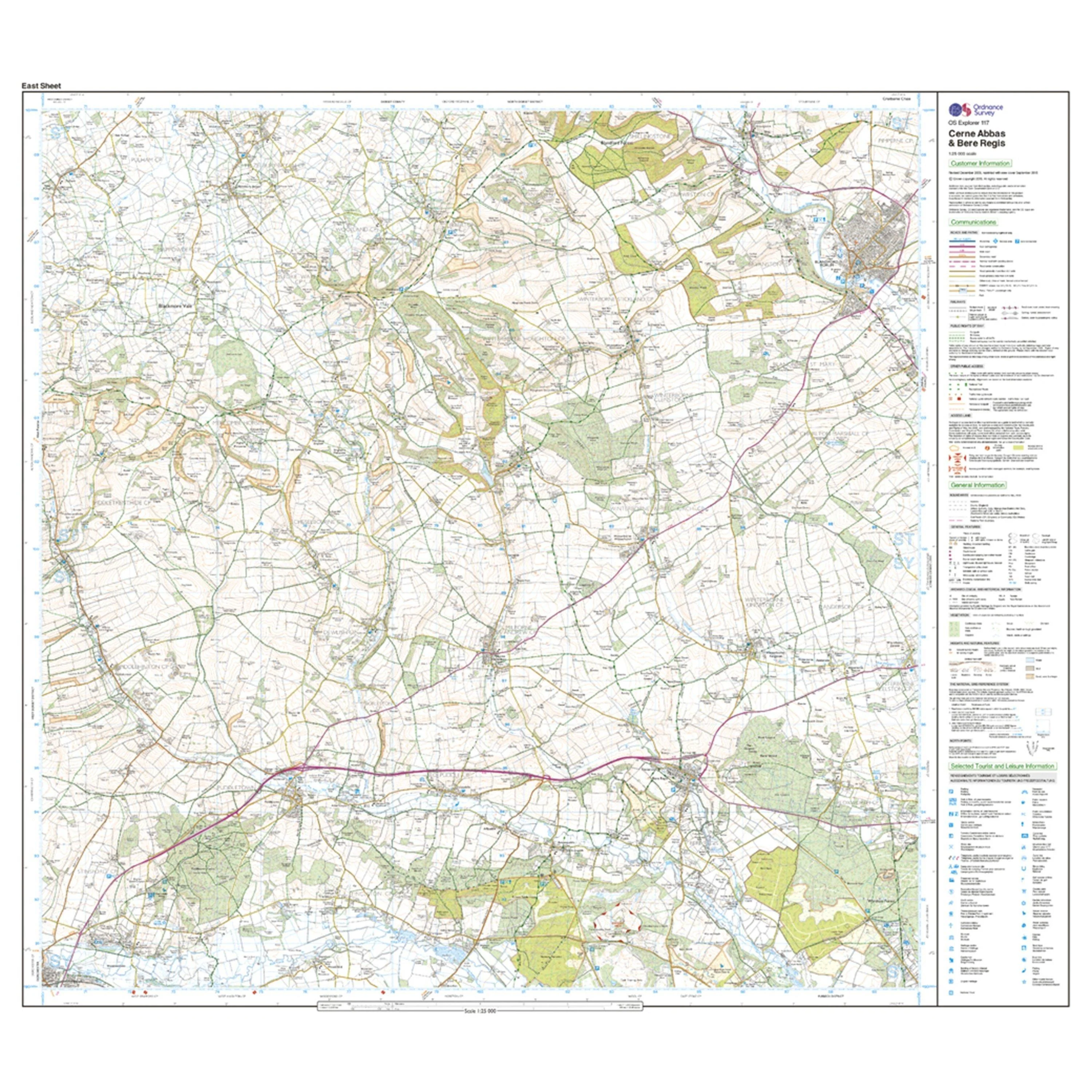 Explorer 117 Cerne Abbas & Bere Regis Map With Digital Version - Image 3