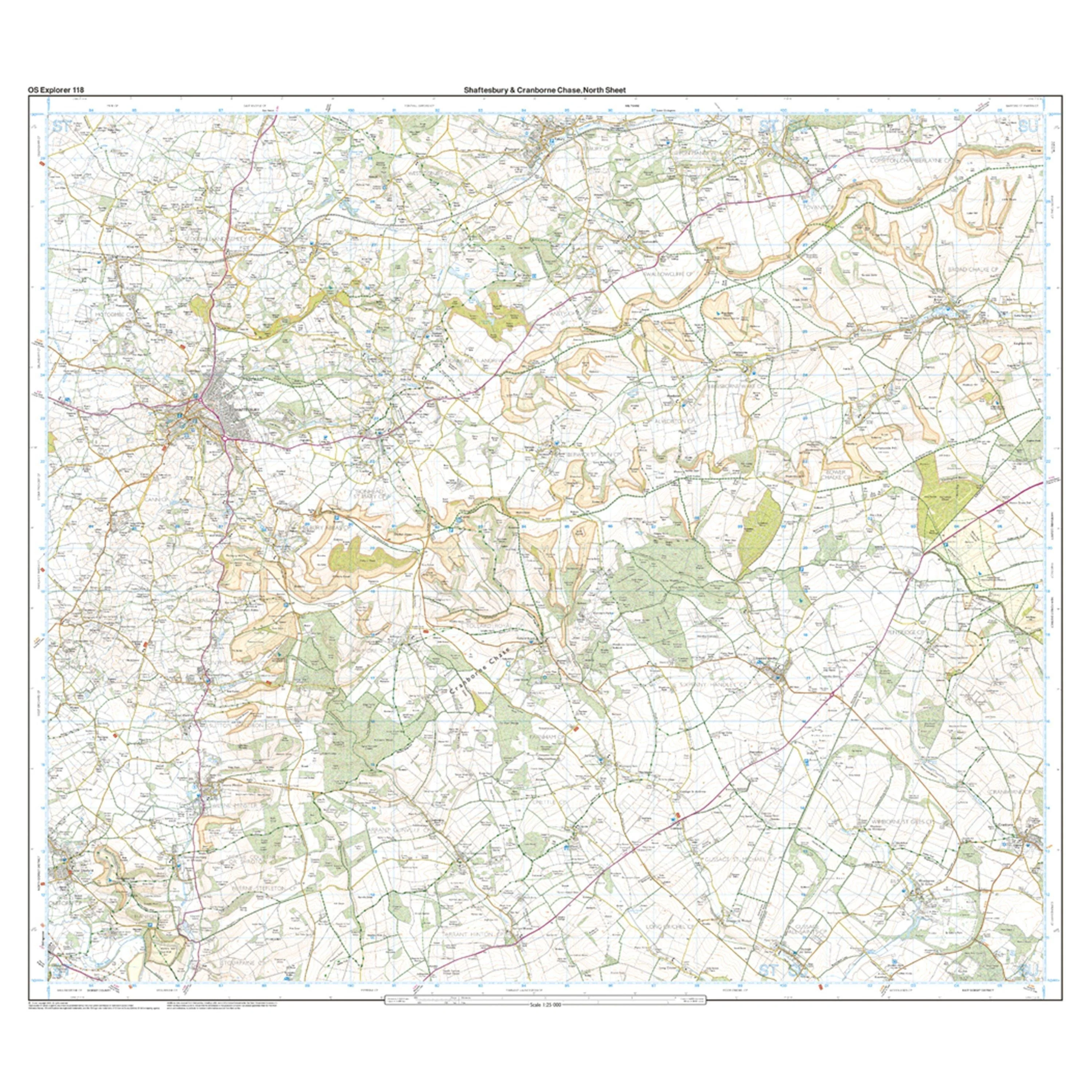 Explorer 118 Shaftesbury & Cranborne Chase Map With Digital Version - Image 3