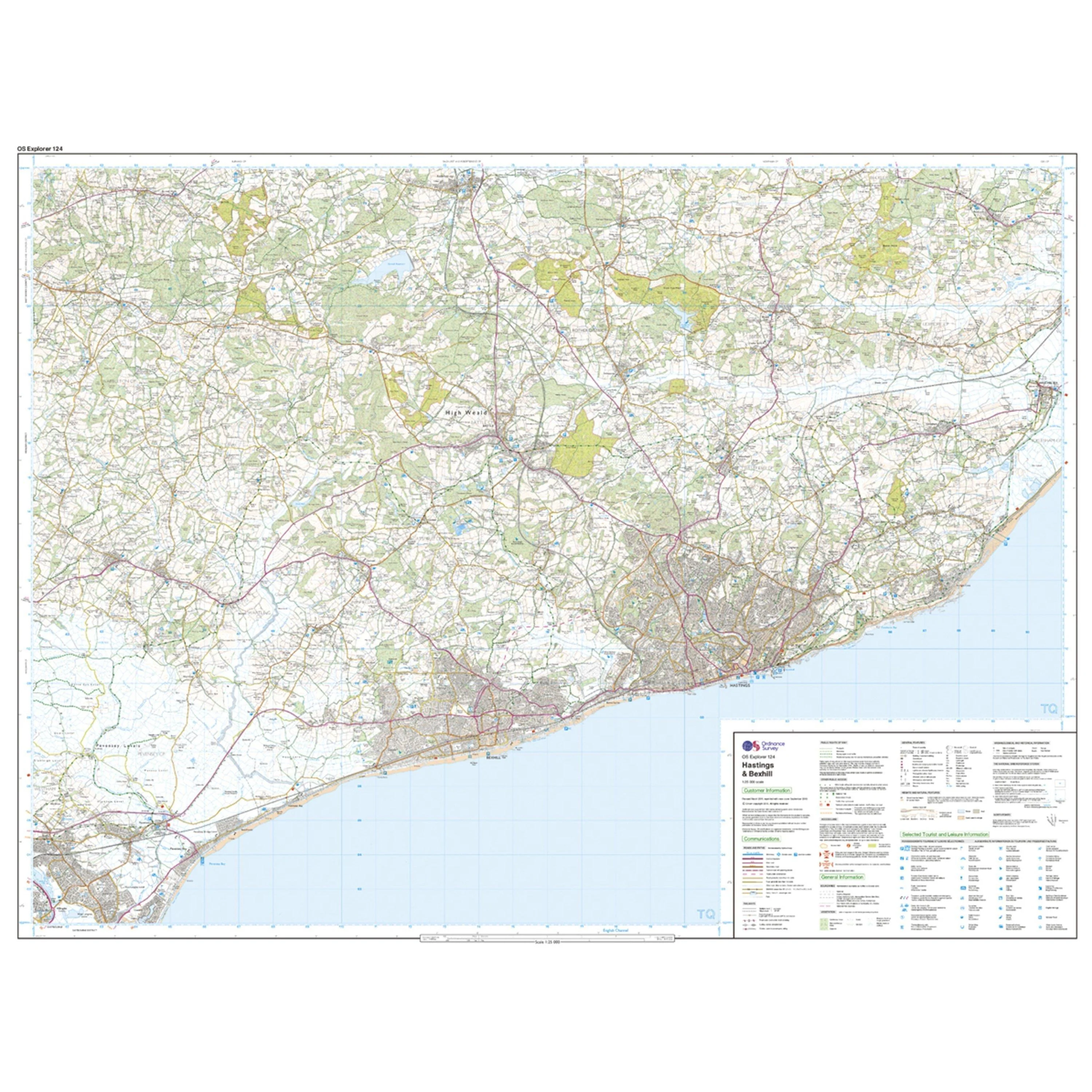 Explorer 124 Hastings & Bexhill Map With Digital Version - Image 2