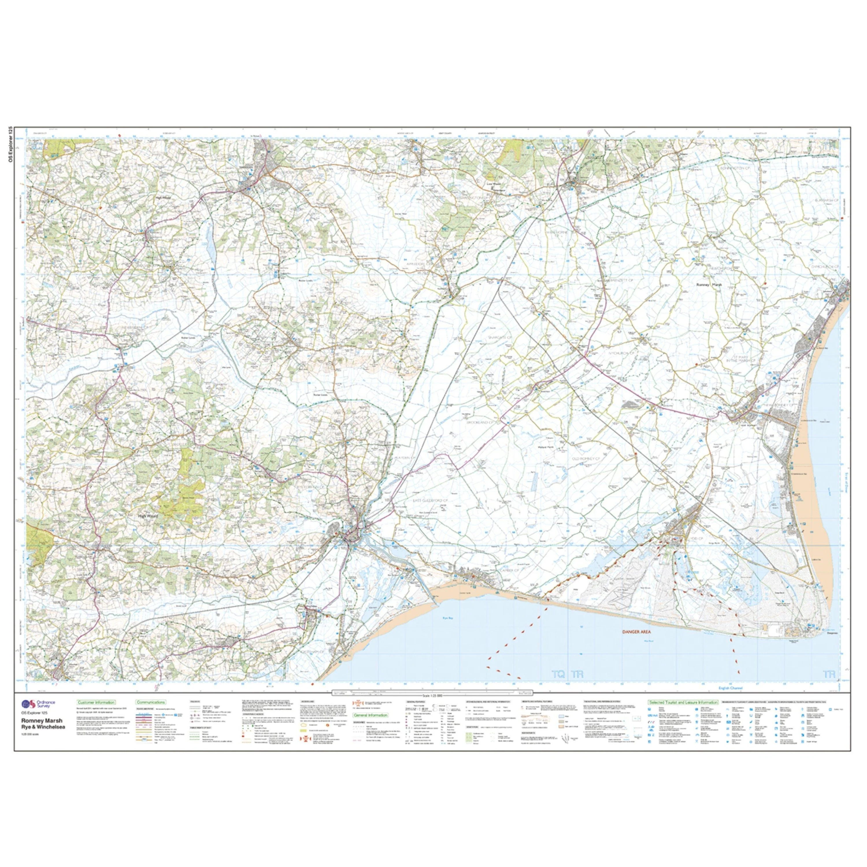Explorer 125 Romney Marsh, Rye & Winchelsea Map With Digital Version - Image 3