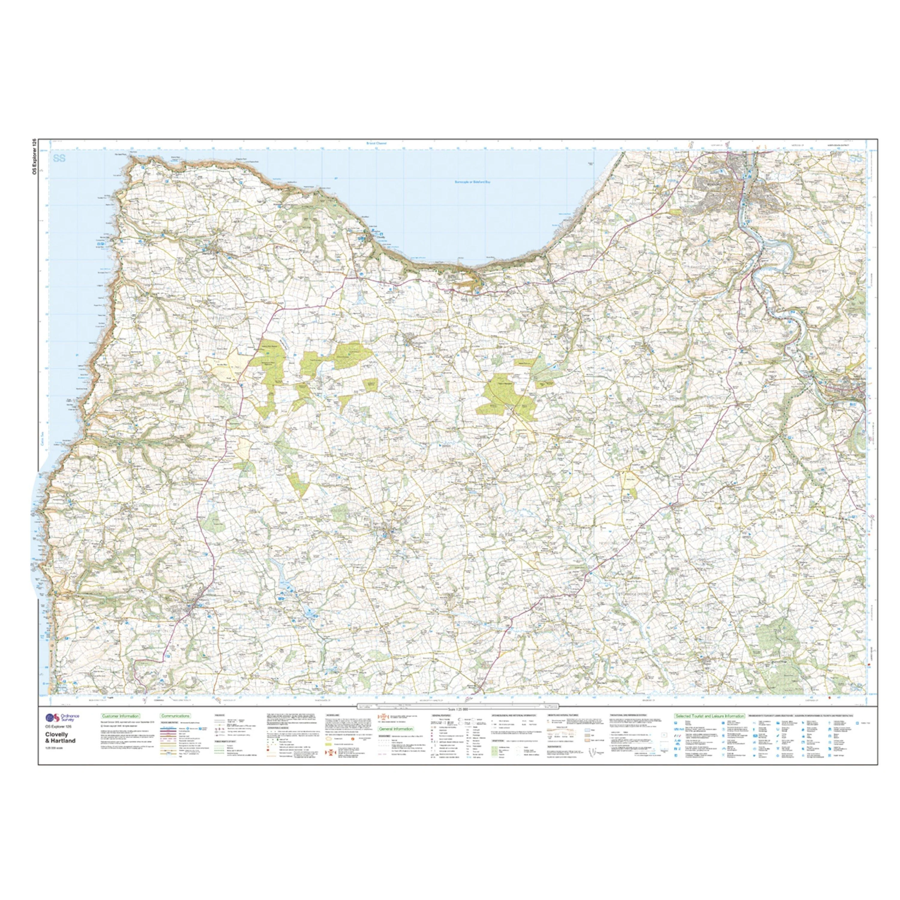 Explorer 126 Clovelly & Hartland Map With Digital Version - Image 3