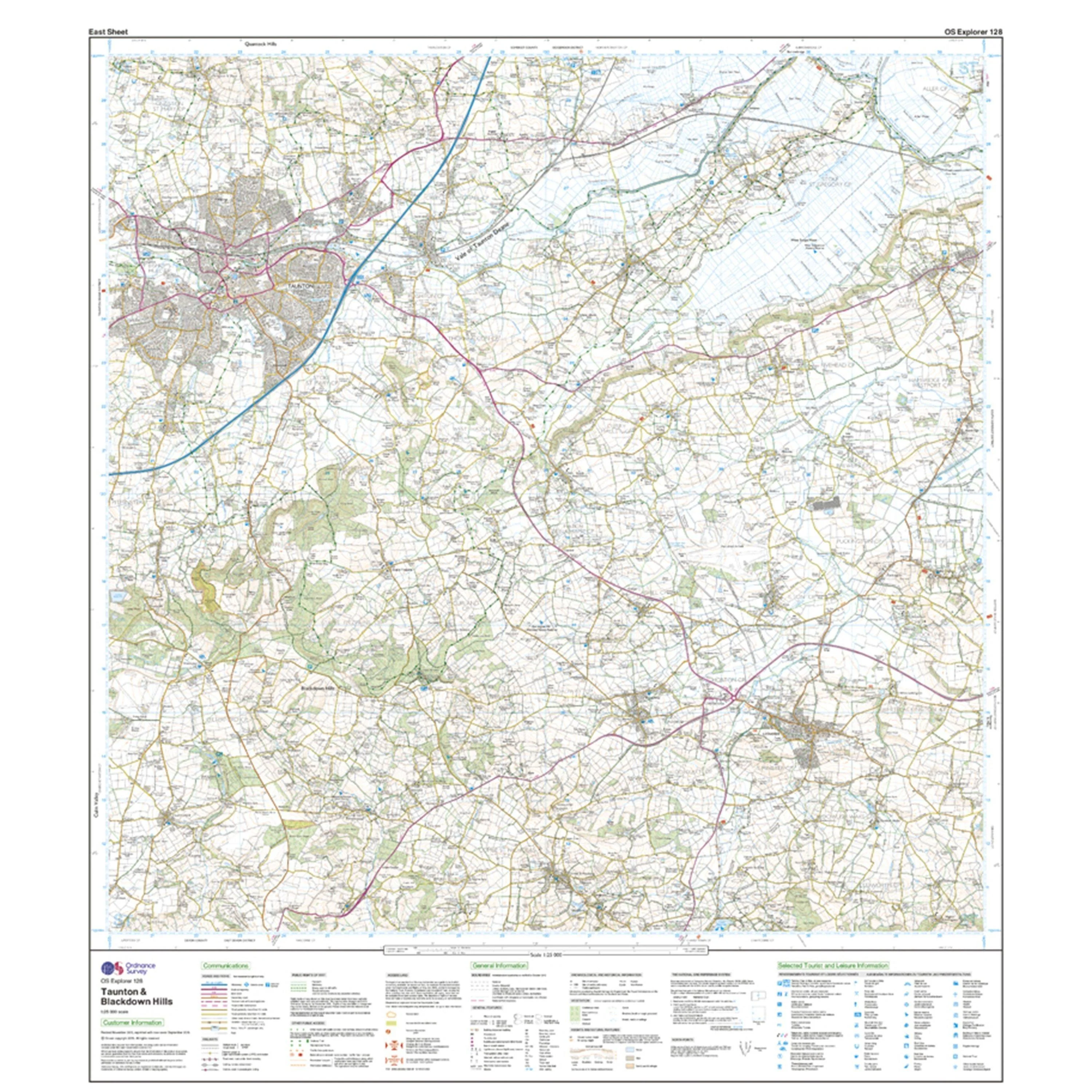Explorer 128 Taunton & Blackdown Hills Map With Digital Version - Image 3