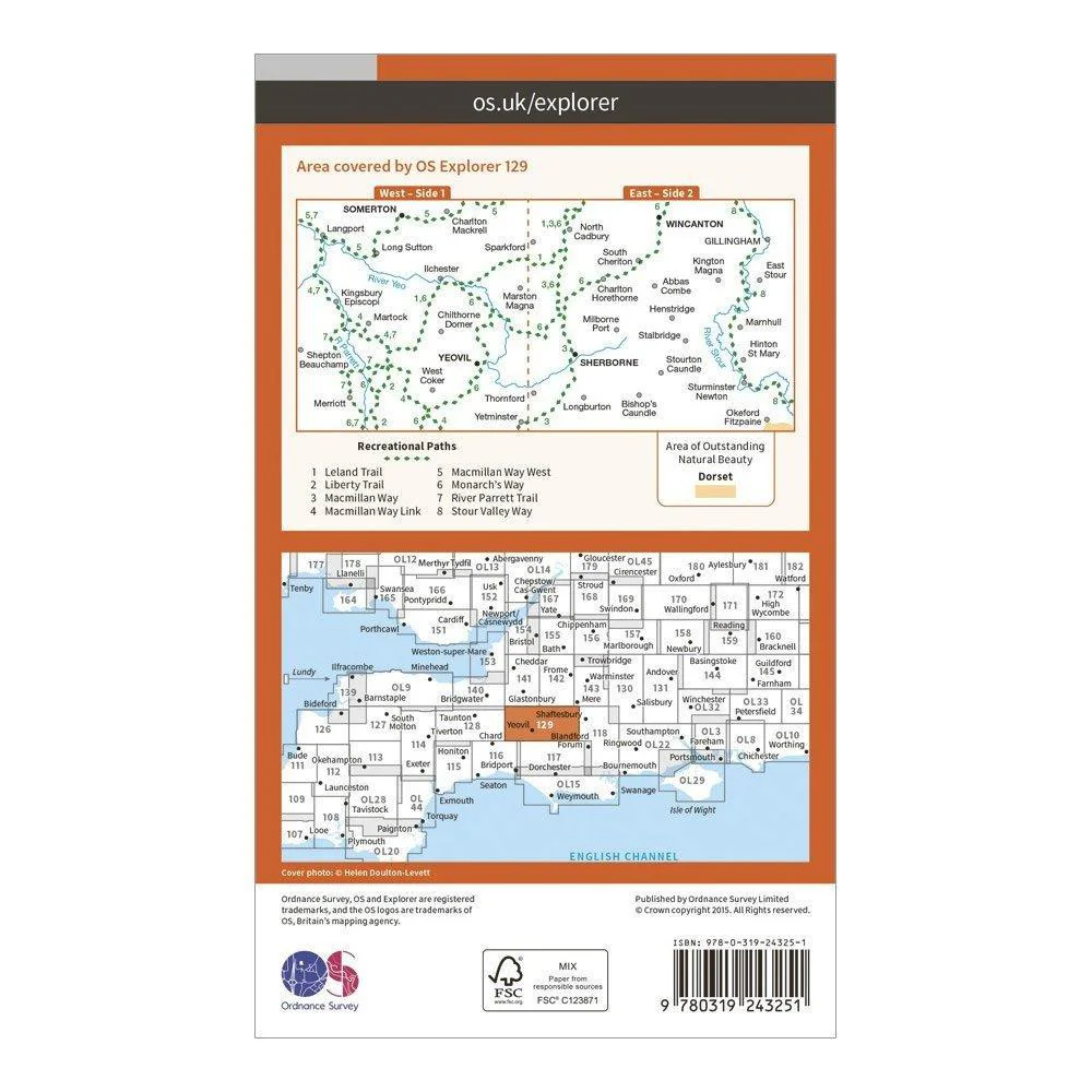 Explorer 129 Yeovil & Sherborne Map With Digital Version - Image 2