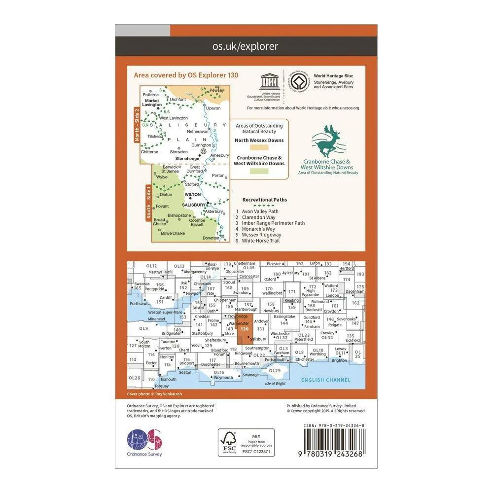 Explorer 130 Salisbury & Stonehenge Map With Digital Version - Image 2
