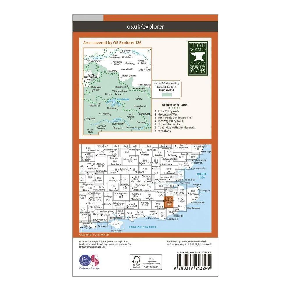 Explorer 136 High Weald Map With Digital Version - Image 2