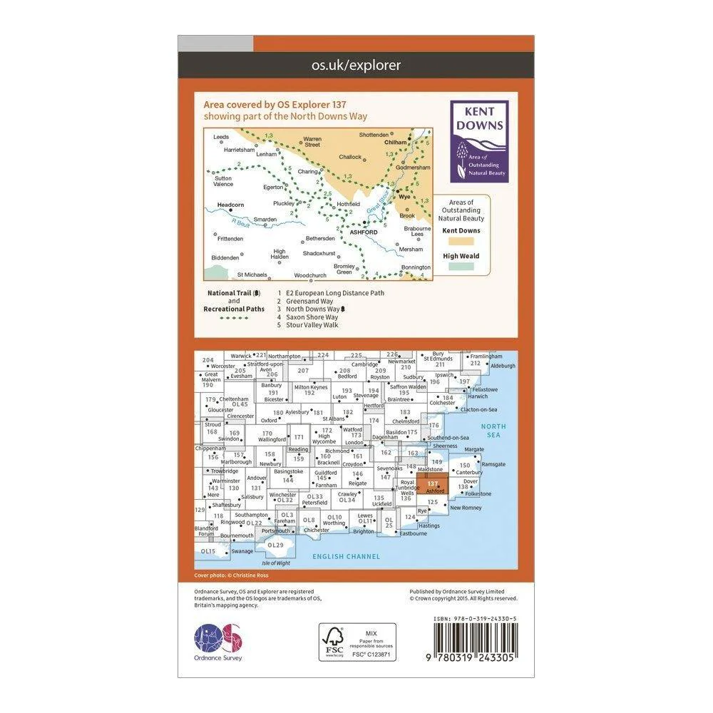 Explorer 137 Ashford Map With Digital Version - Image 2