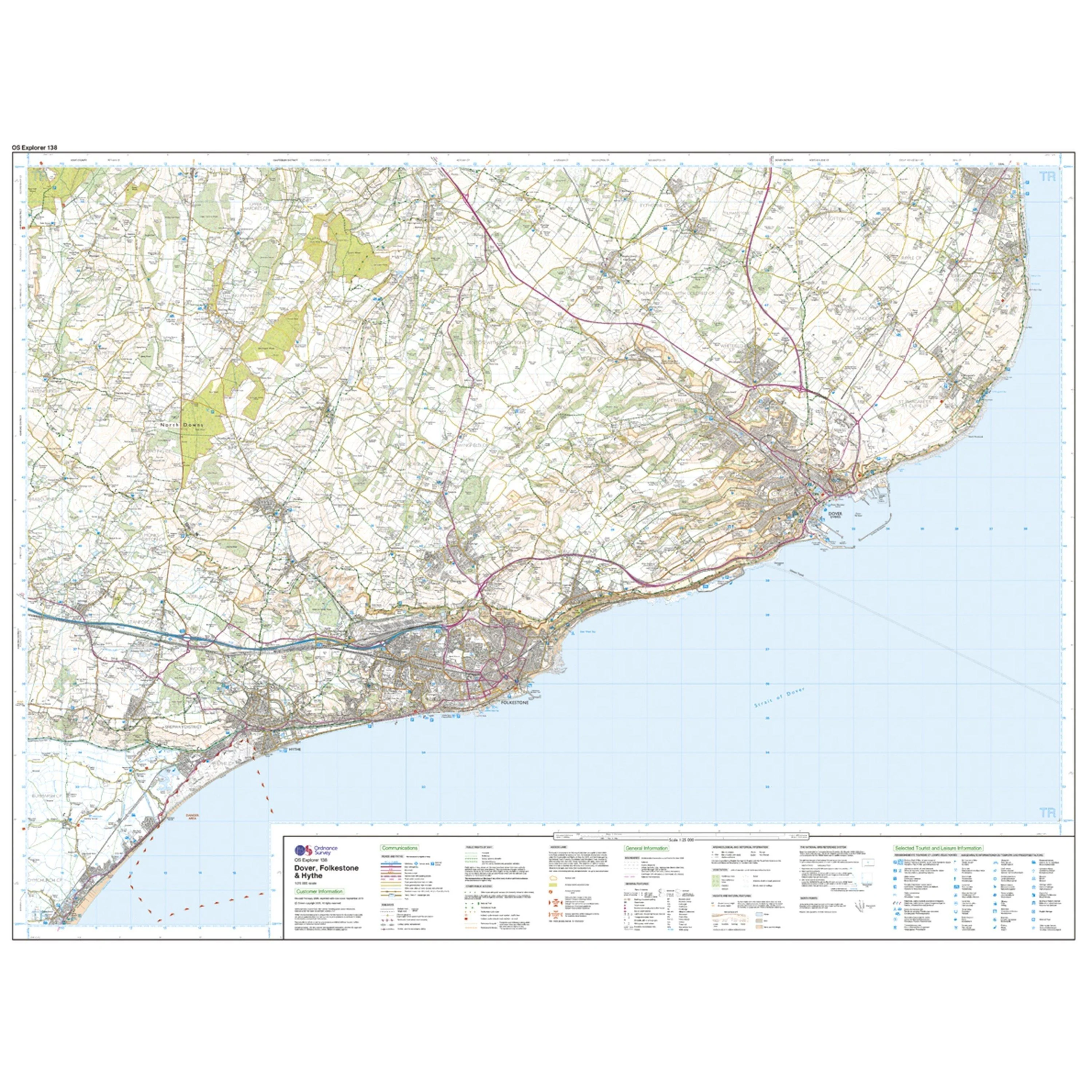 Explorer 138 Dover, Folkestone & Hythe Map With Digital Version - Image 3