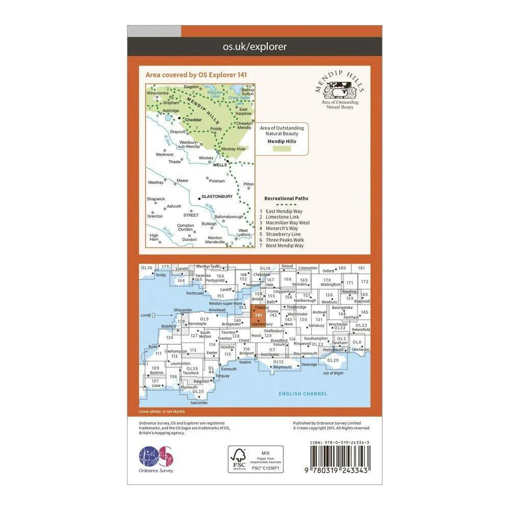 Explorer 141 Cheddar Gorge & Mendip Hills West Map With Digital Version - Image 2
