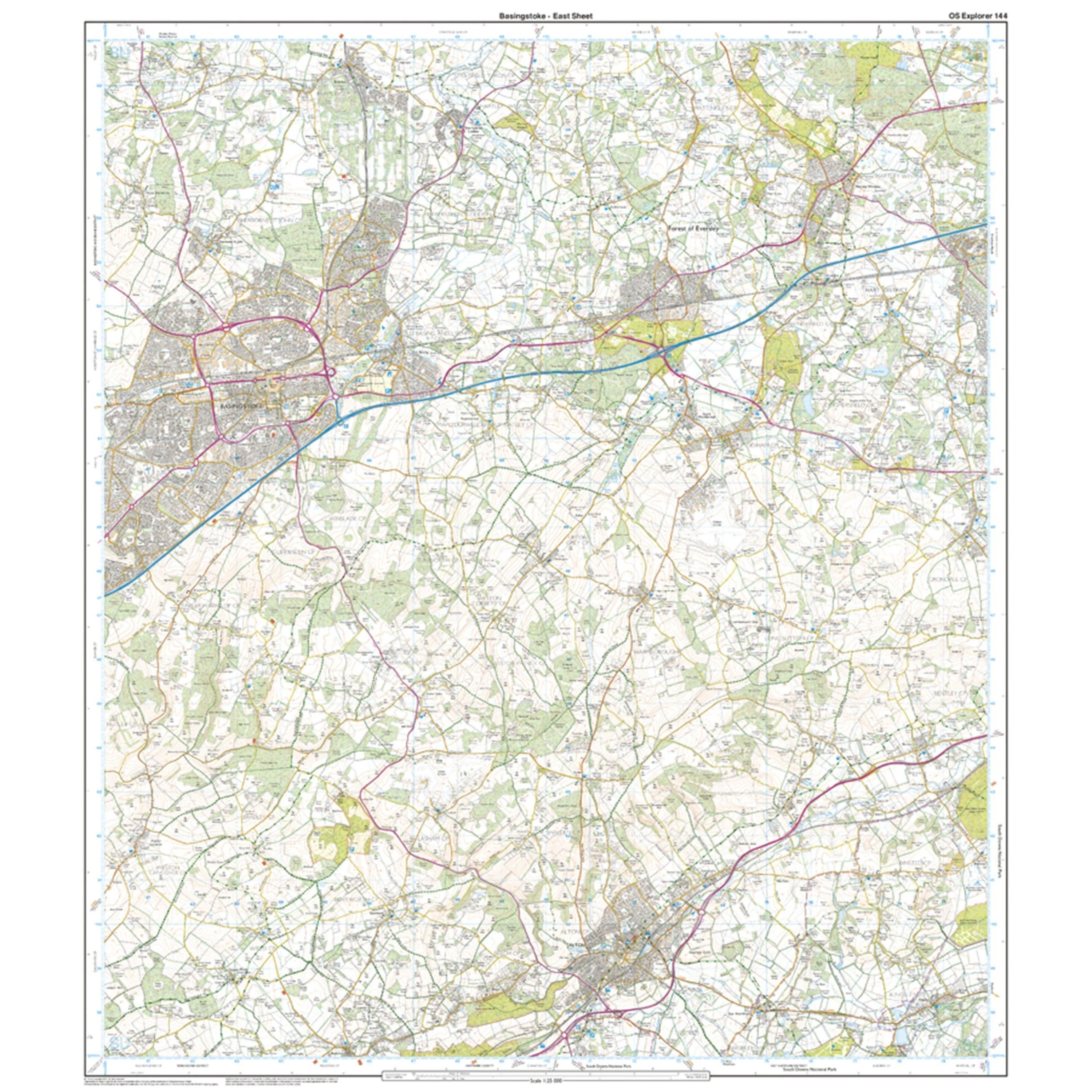 Explorer 144 Basingstoke, Alton & Whitchurch Map With Digital Version - Image 3