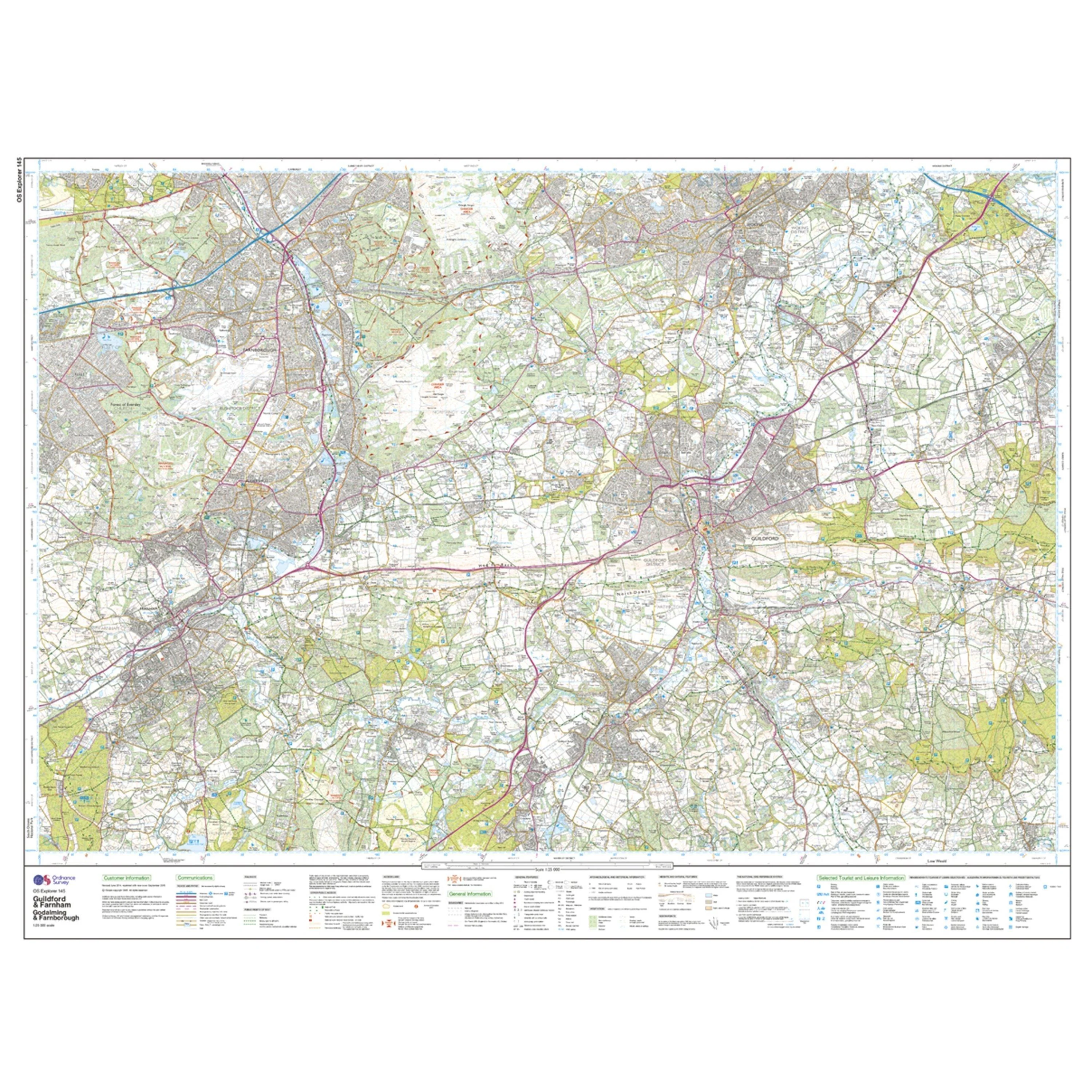 Explorer 145 Guildford & Farnham Map With Digital Version - Image 3
