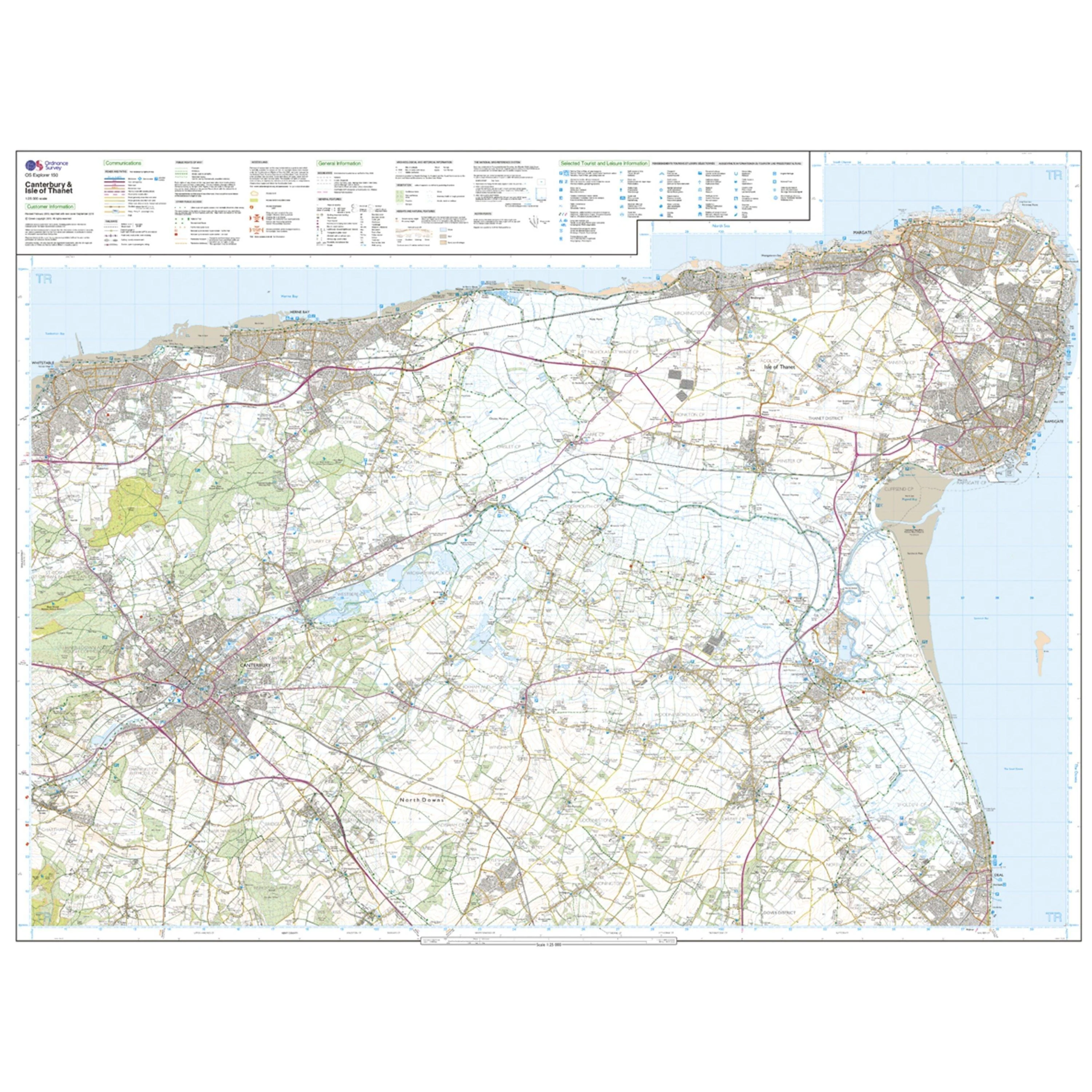 Explorer 150 Canterbury & Isle of Thanet Map With Digital Version - Image 3
