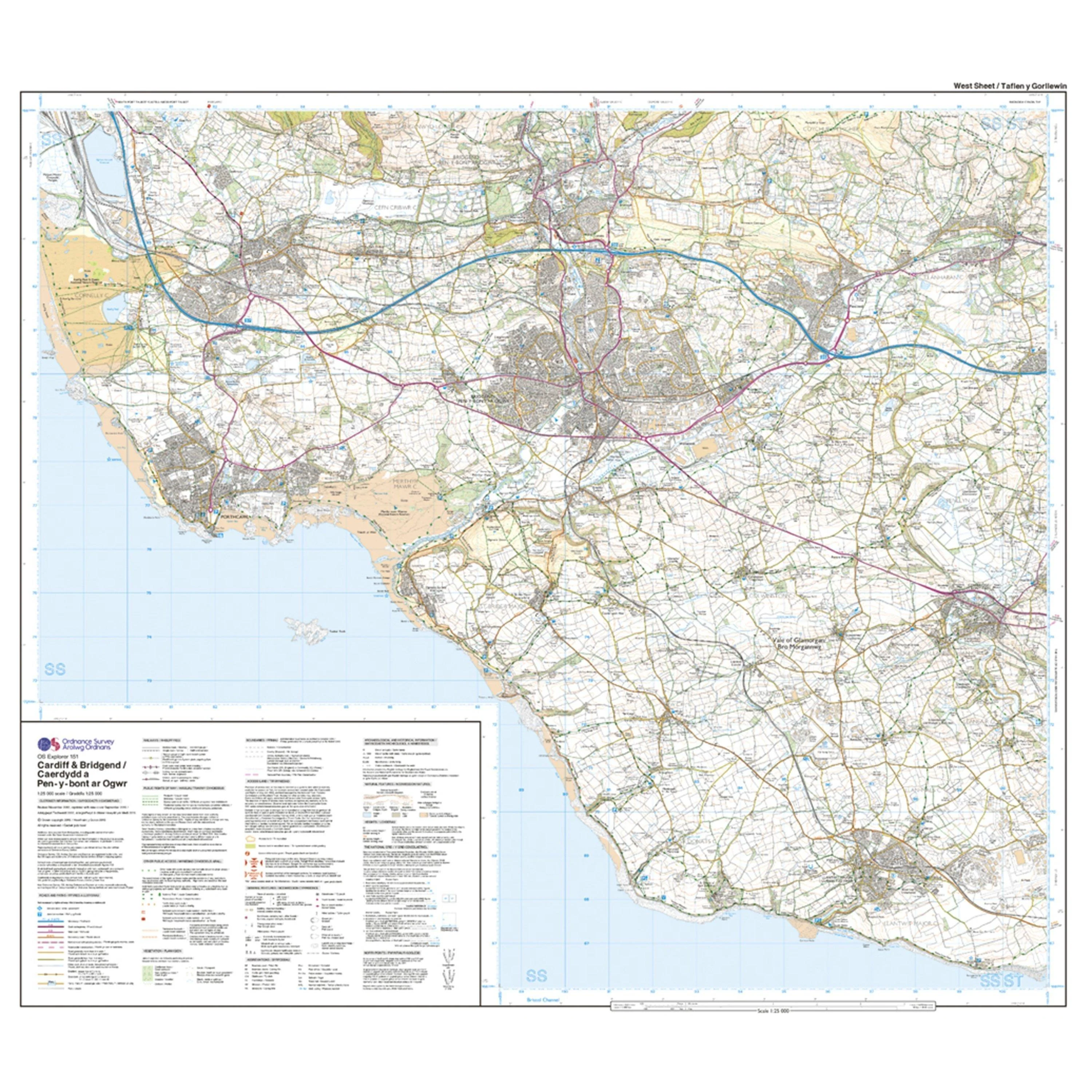 Explorer 151 Cardiff & Bridgend Map With Digital Version - Image 4