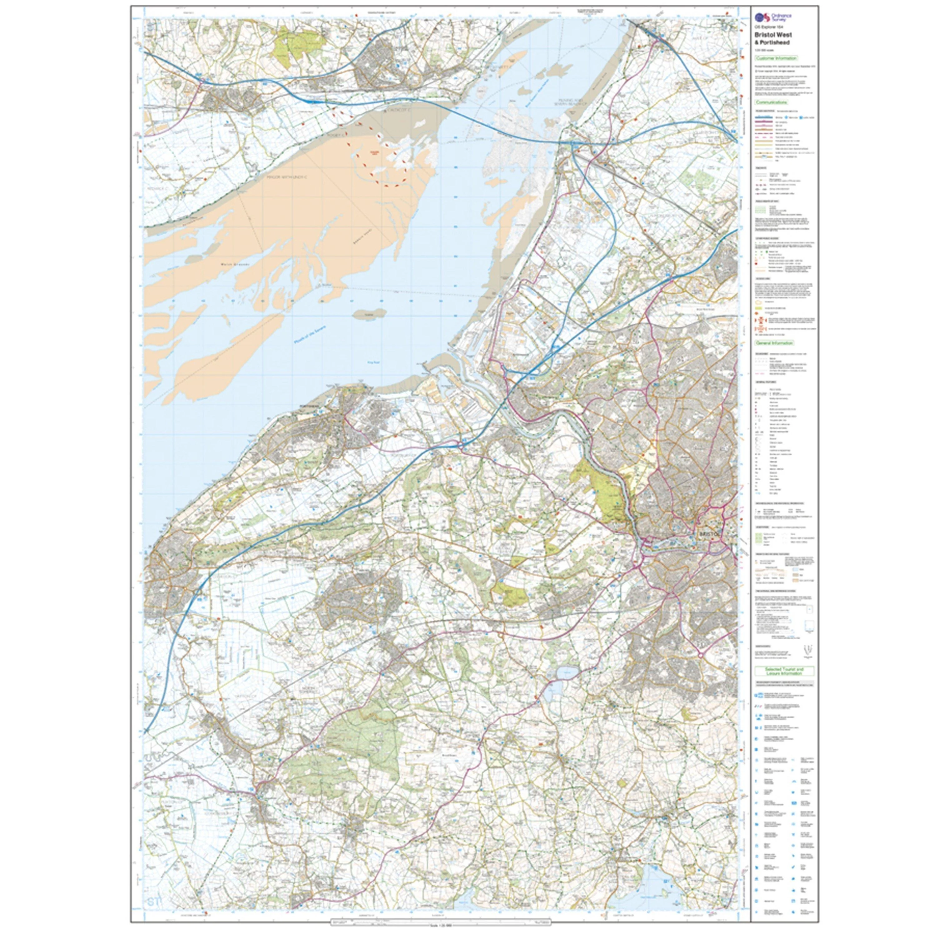 Explorer 154 Bristol West & Portishead Map With Digital Version - Image 3