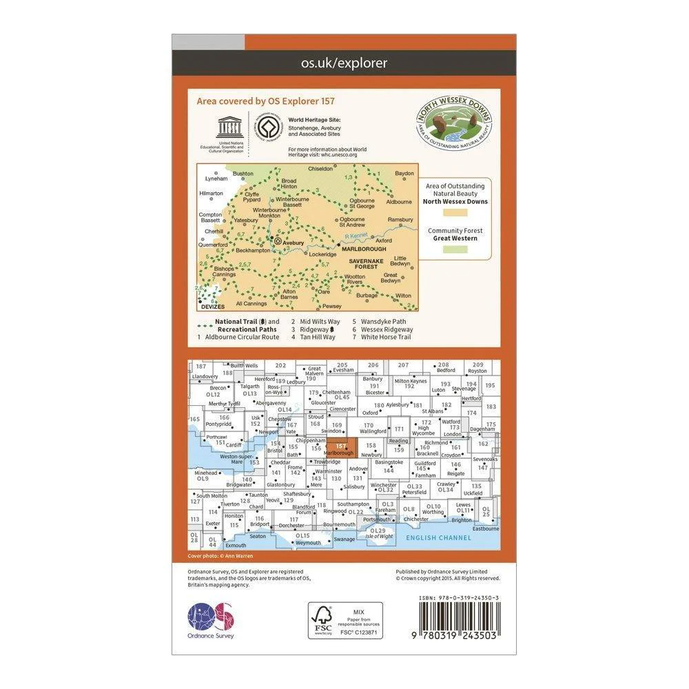 Explorer 157 Marlborough & Savernake Forest Map With Digital Version - Image 2