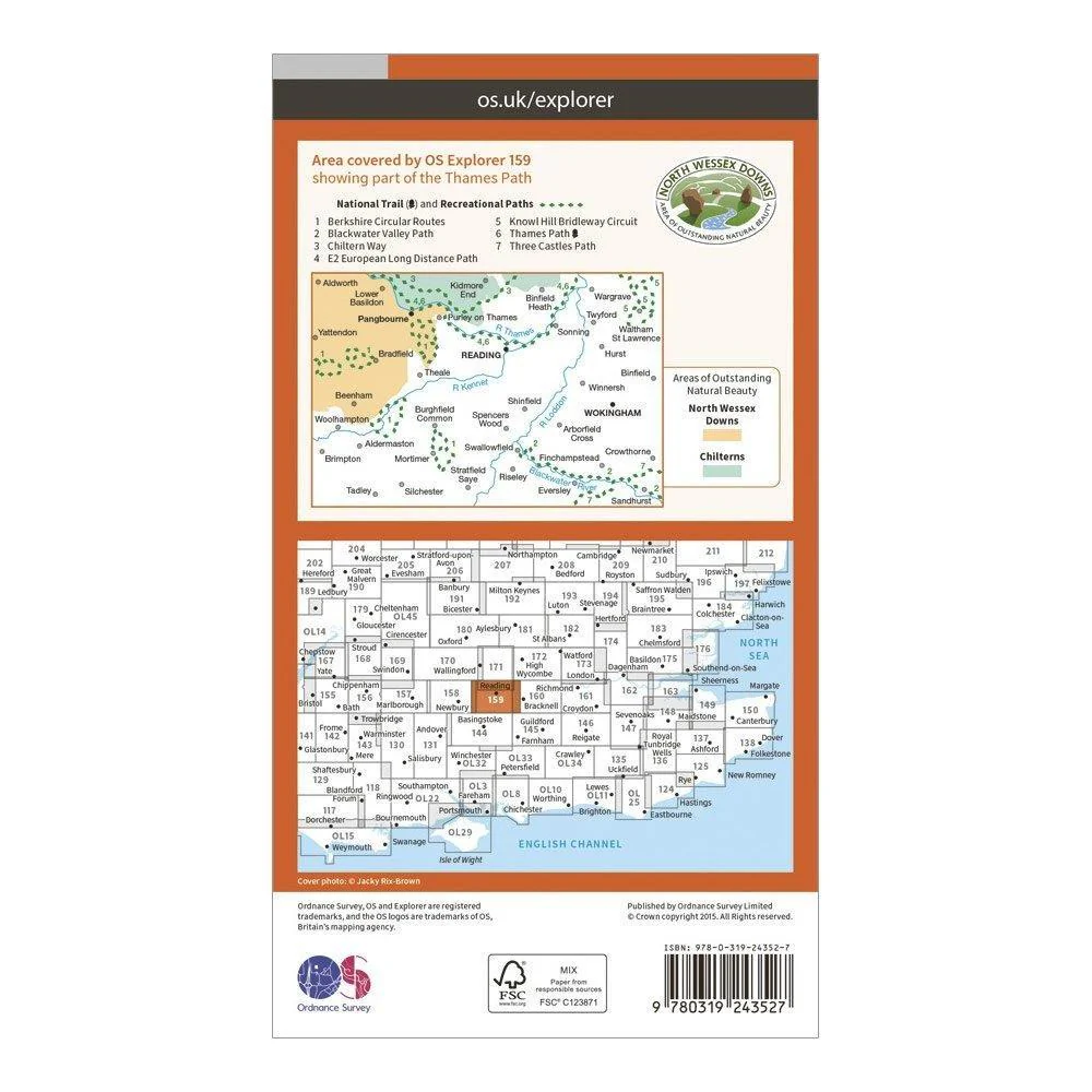 Explorer 159 Reading, Wokingham & Pangbourne Map With Digital Version - Image 2