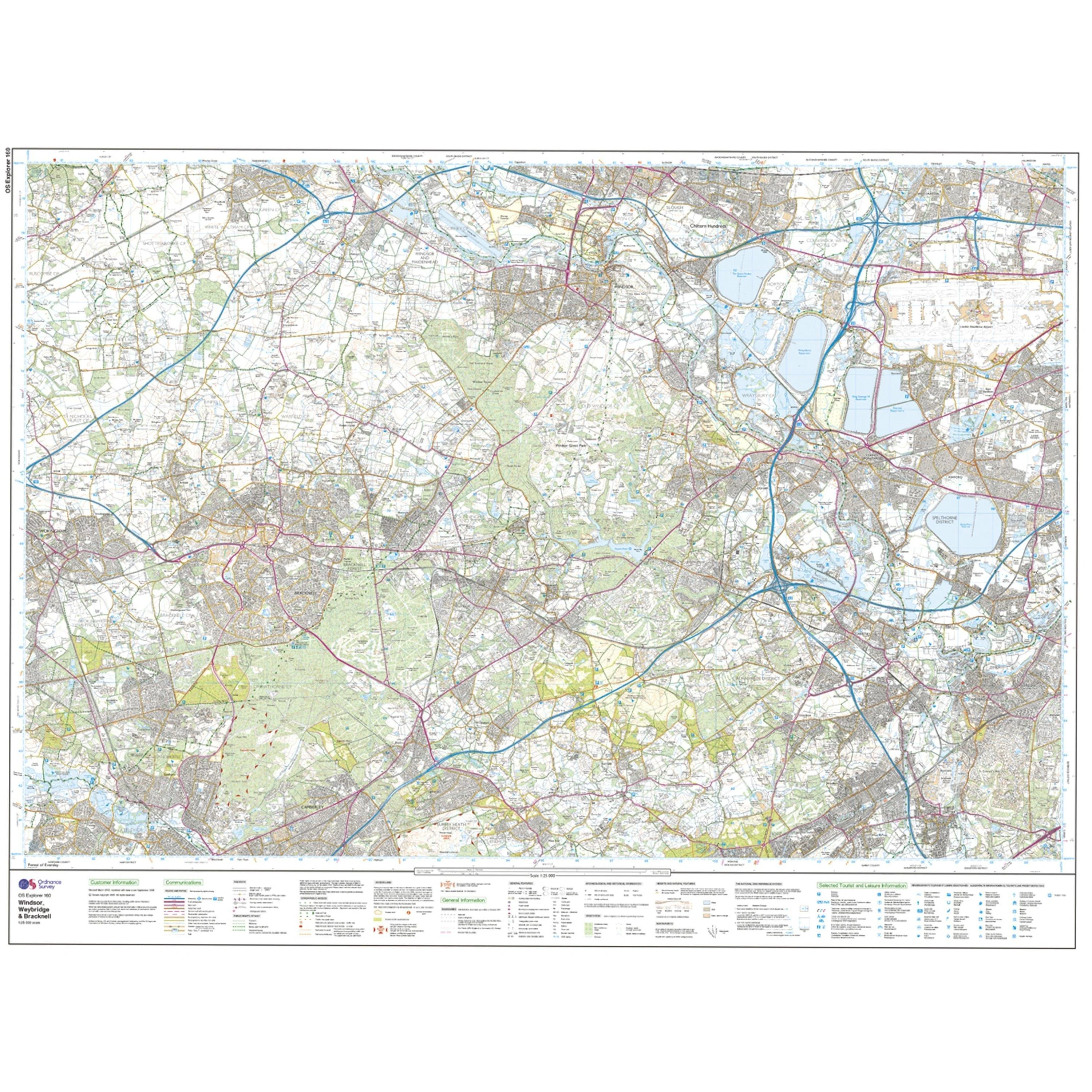Explorer 160 Windsor, Weybridge & Bracknell Map With Digital Version - Image 3