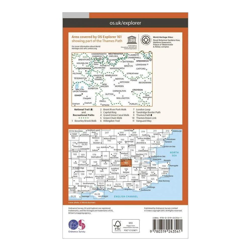 Explorer 161 London South Map With Digital Version - Image 2