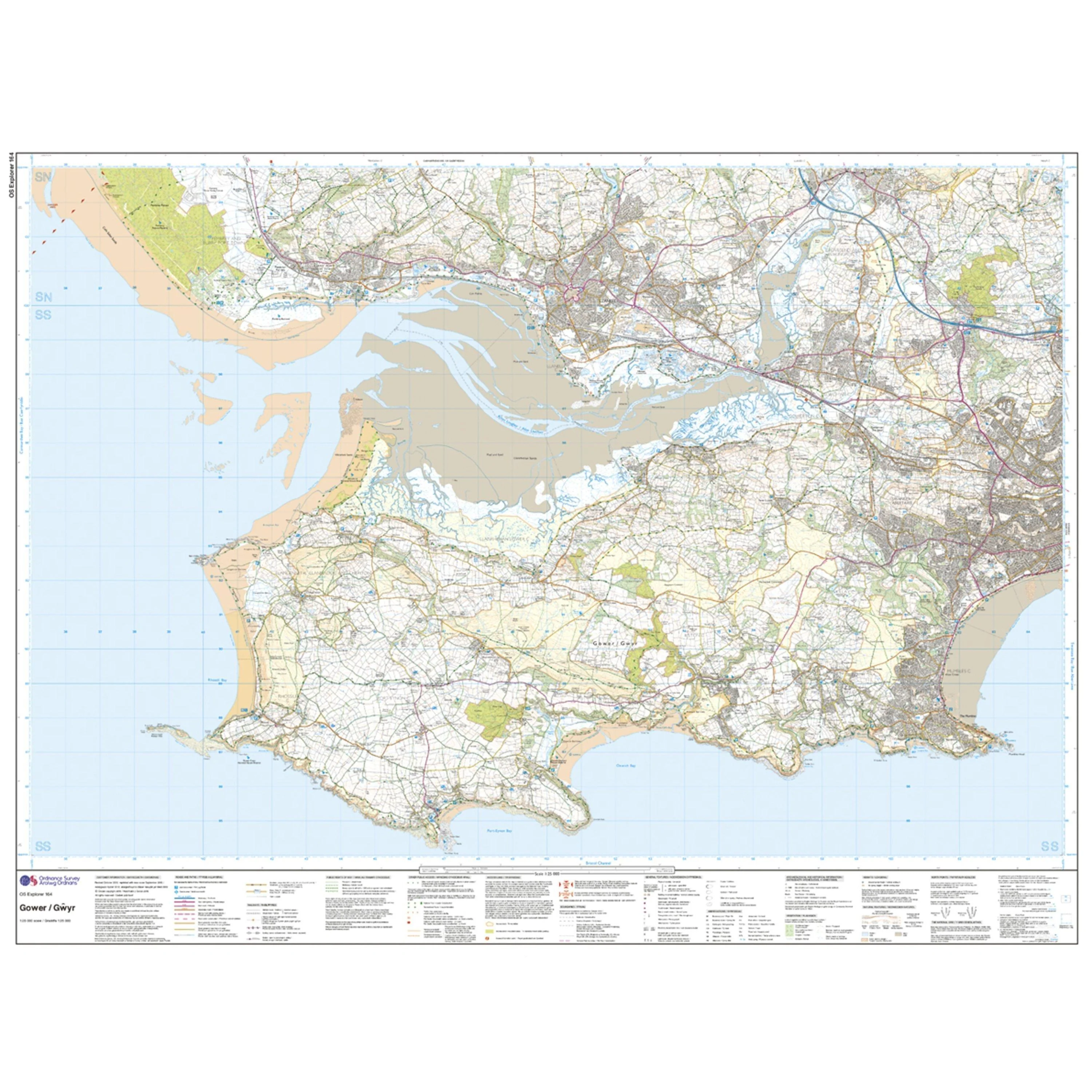 Explorer 164 Gower & Llanelli Map With Digital Version - Image 3