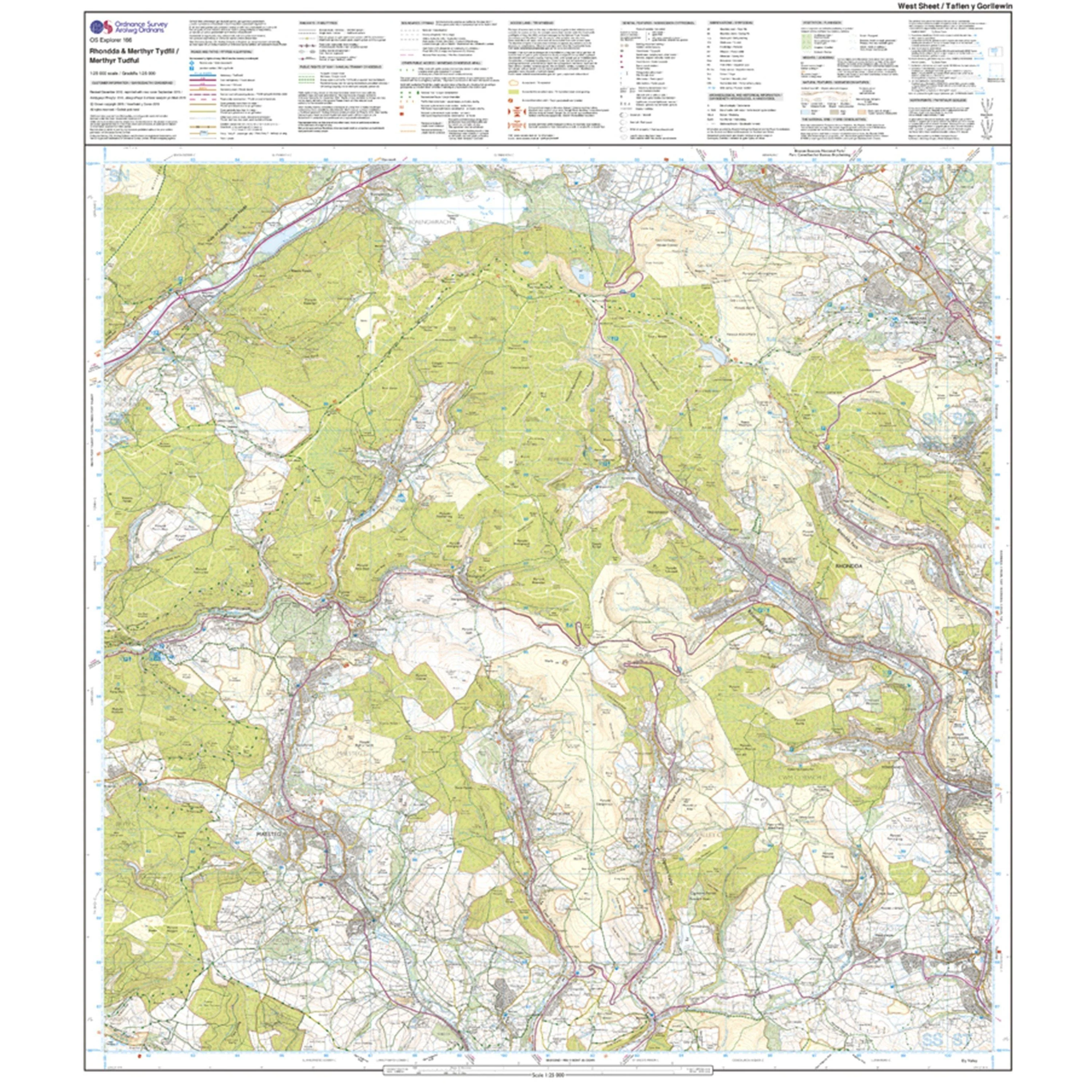 Explorer 166 Rhondda & Merthyr Tydfil Map With Digital Version - Image 4