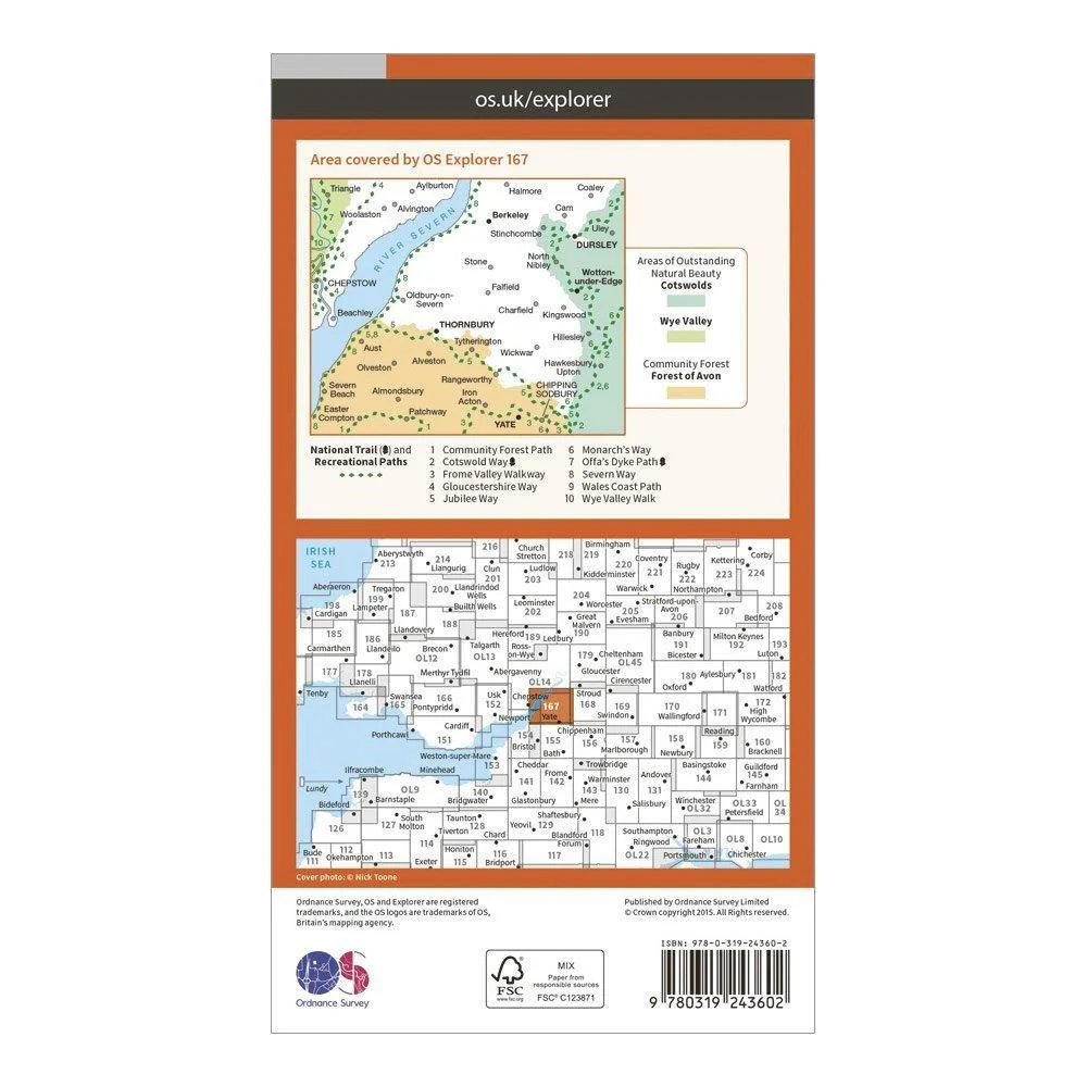 Explorer 167 Thornbury, Dursley & Yate Map With Digital Version - Image 2