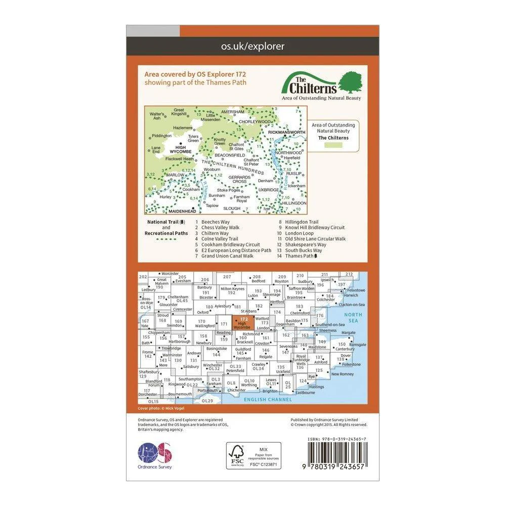 Explorer 172 Chiltern Hills East Map With Digital Version - Image 2