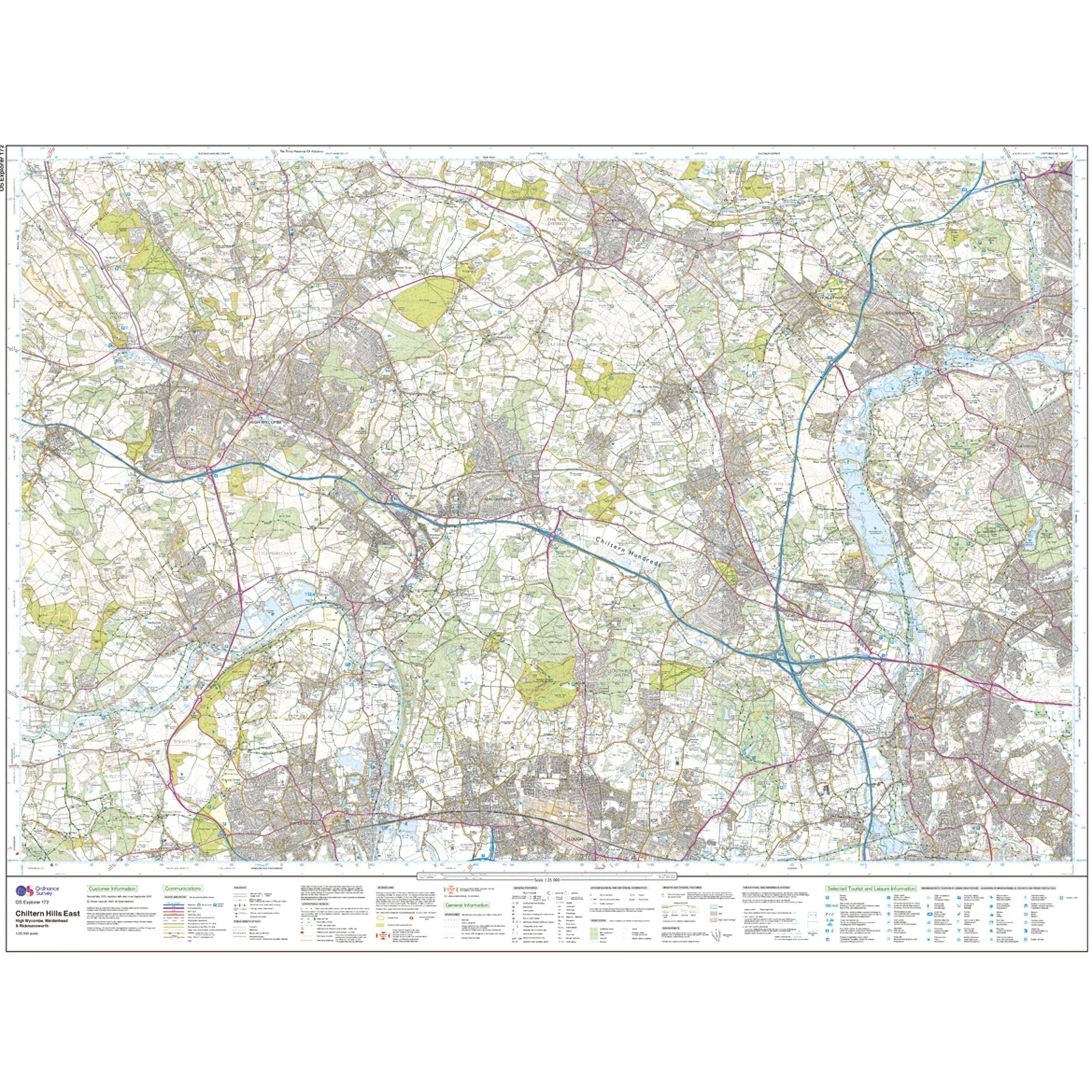 Explorer 172 Chiltern Hills East Map With Digital Version - Image 3