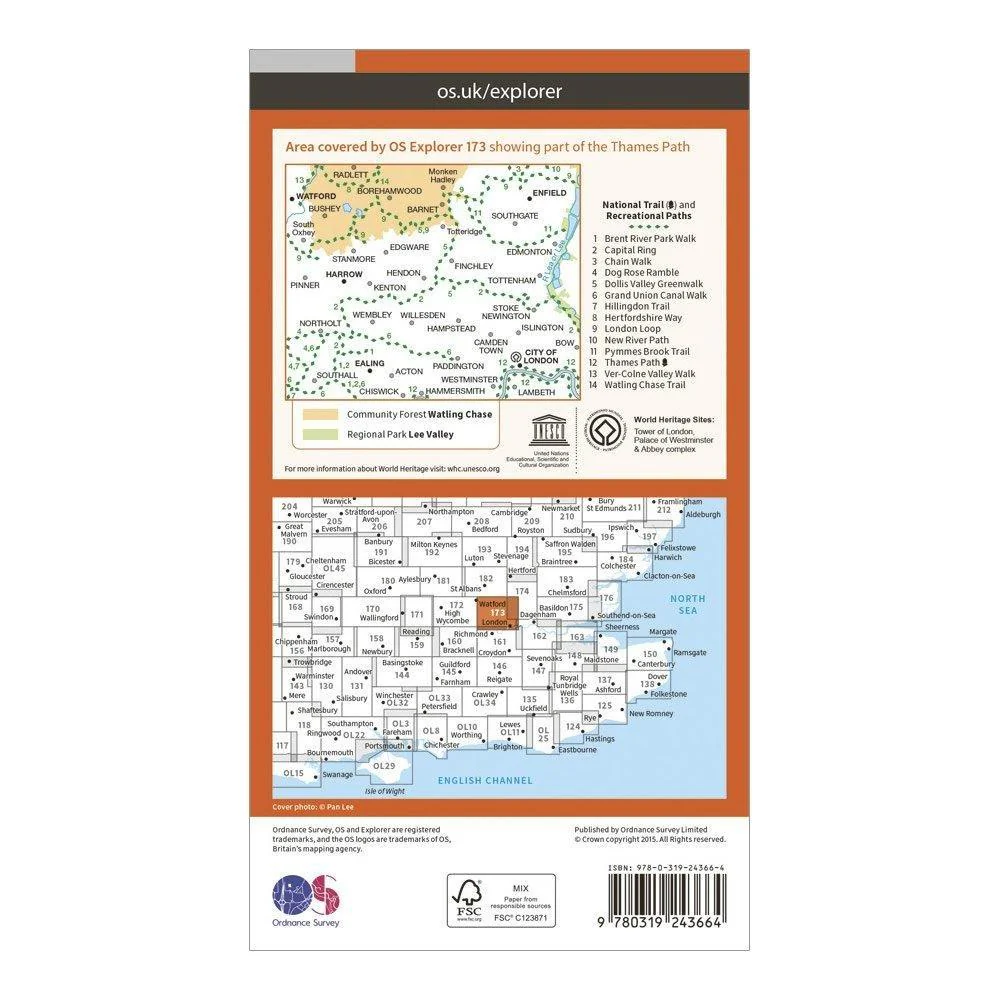 Explorer 173 London North Map With Digital Version - Image 2