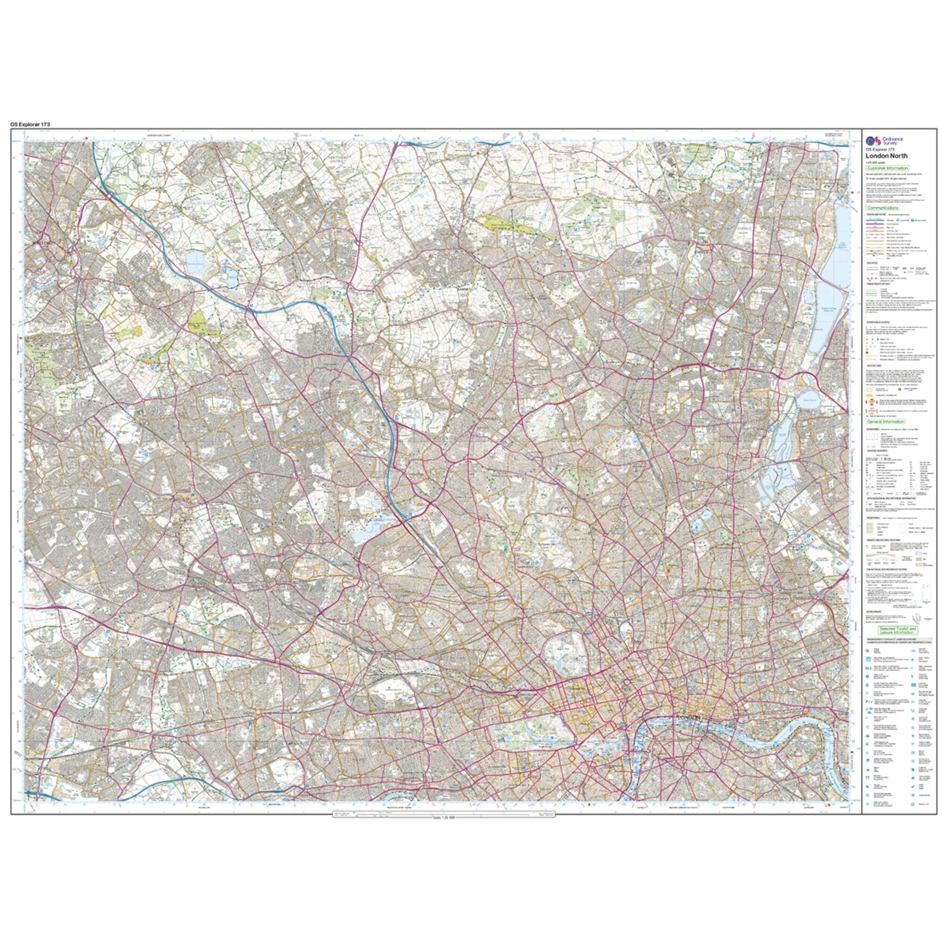 Explorer 173 London North Map With Digital Version - Image 3