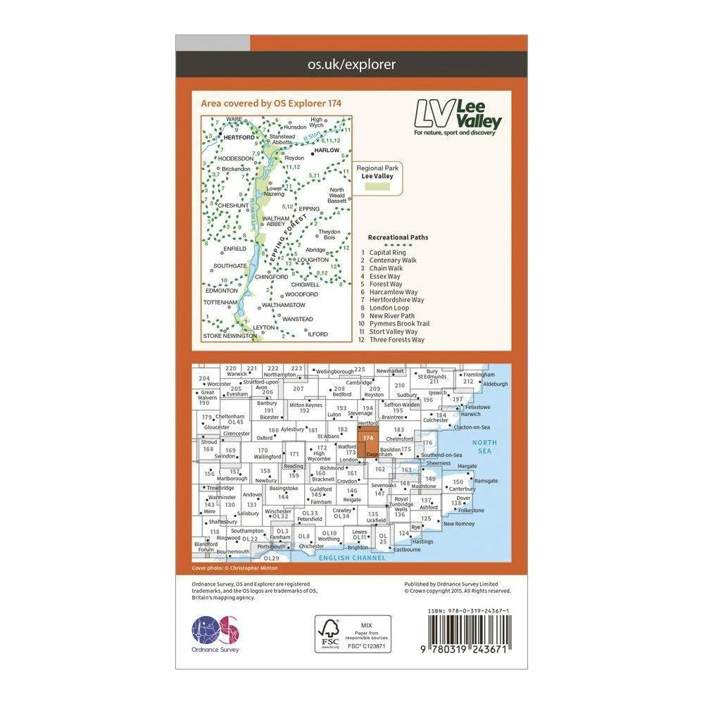Explorer 174 Epping Forest & Lee Valley Map With Digital Version - Image 2