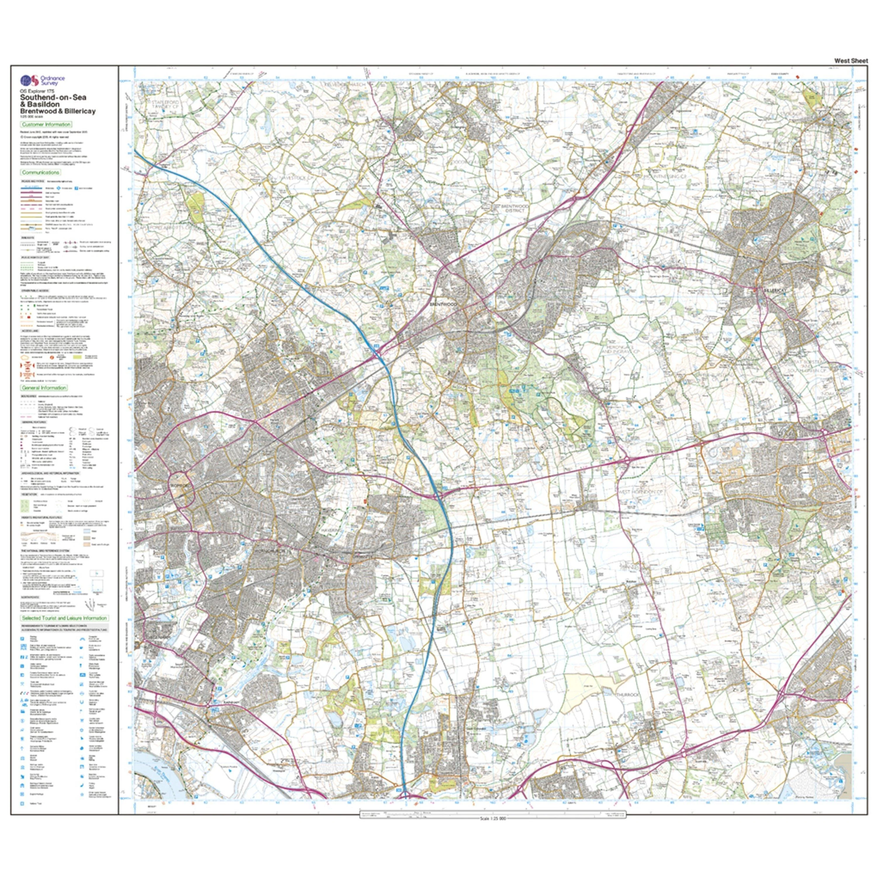 Explorer 175 Southend-on-Sea & Basildon Map With Digital Version - Image 4