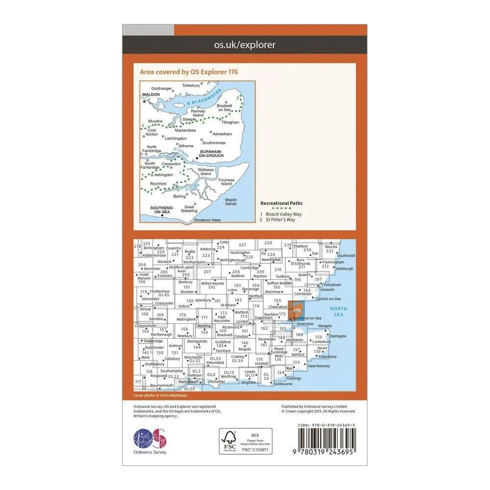 Explorer 176 Blackwater Estuary Map With Digital Version - Image 2