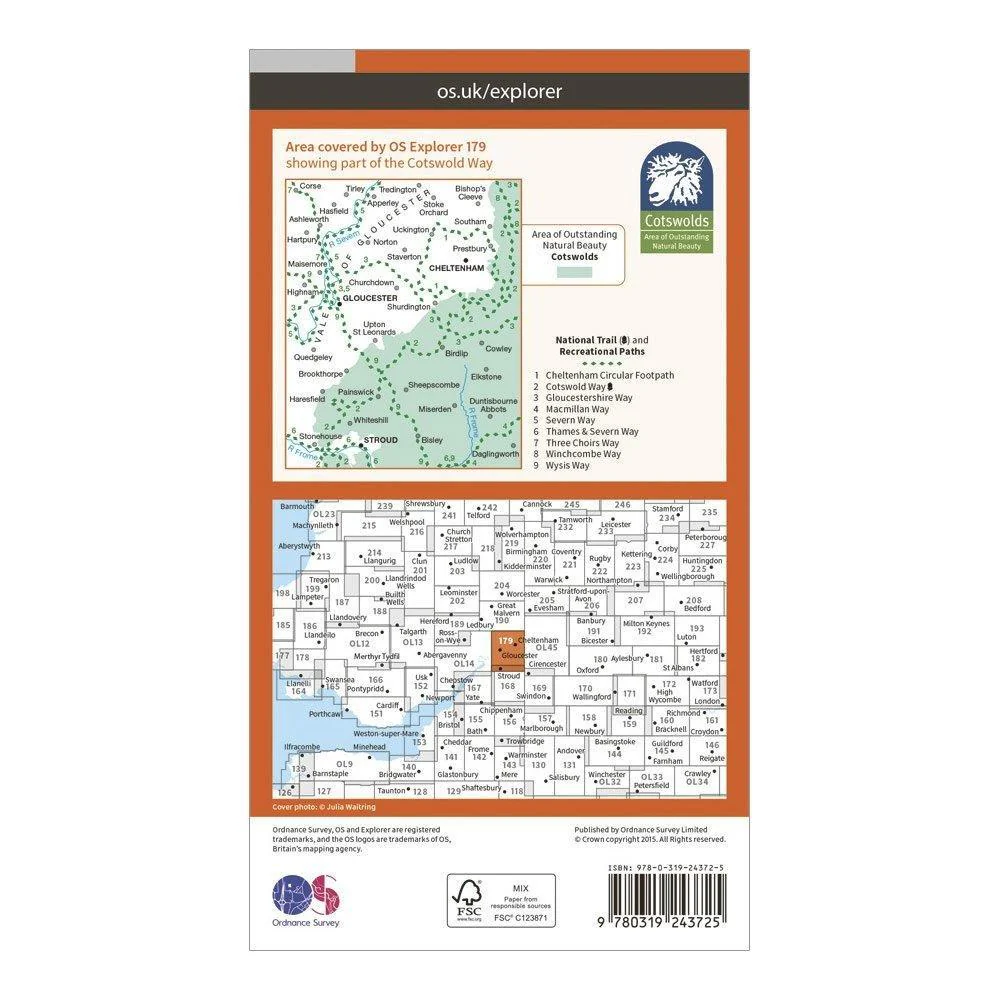 Explorer 179 Gloucester, Cheltenham & Stroud Map With Digital Version - Image 2