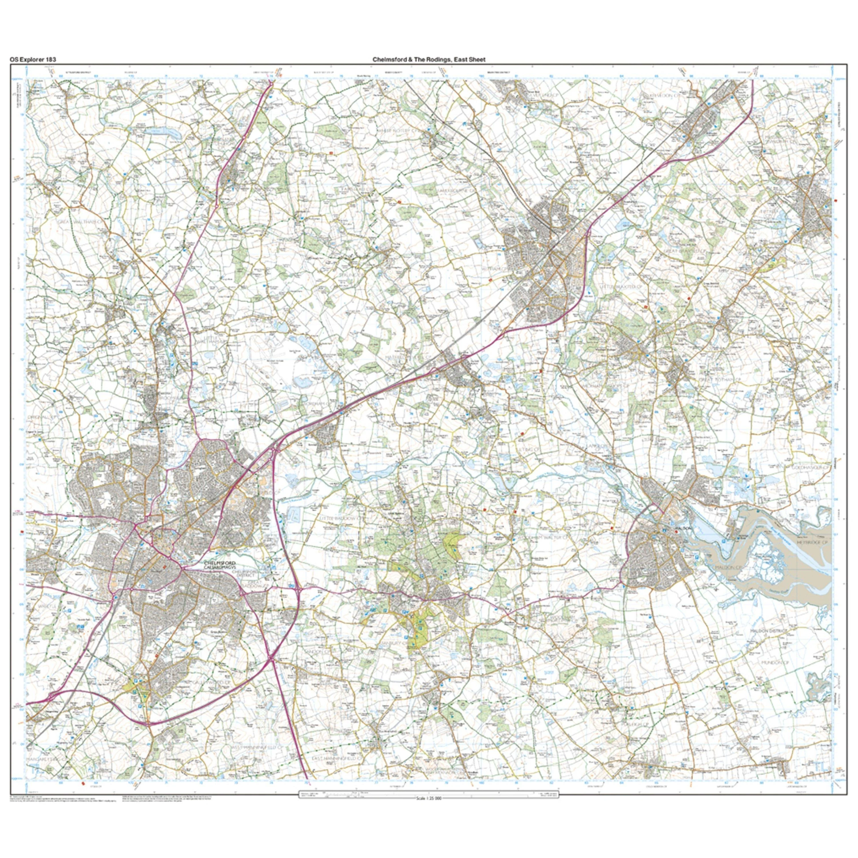 Explorer 183 Chelmsford & The Rodings Map With Digital Version - Image 3