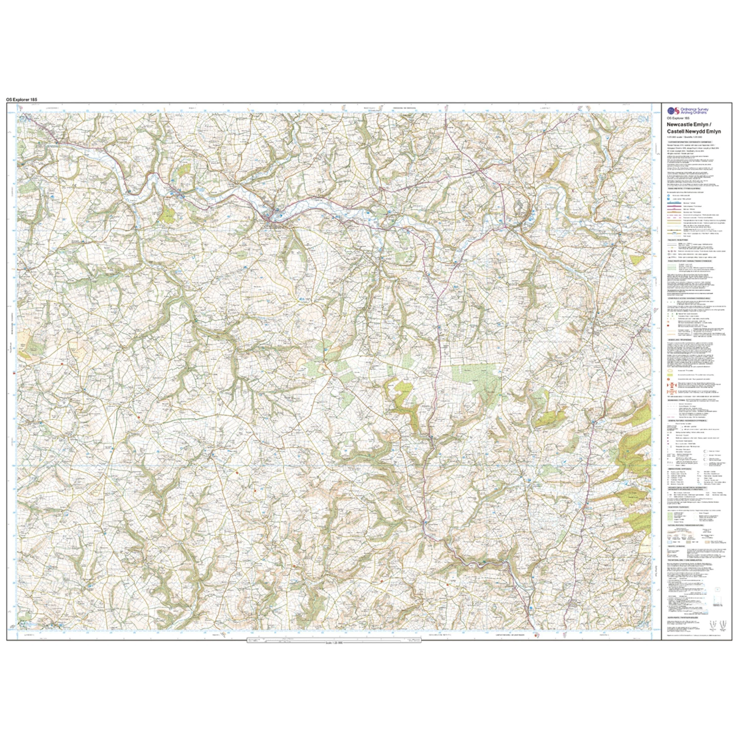 Explorer 185 Newcastle Emlyn, Llandysul & Cynwyl Elfed Map With Digital Version - Image 3