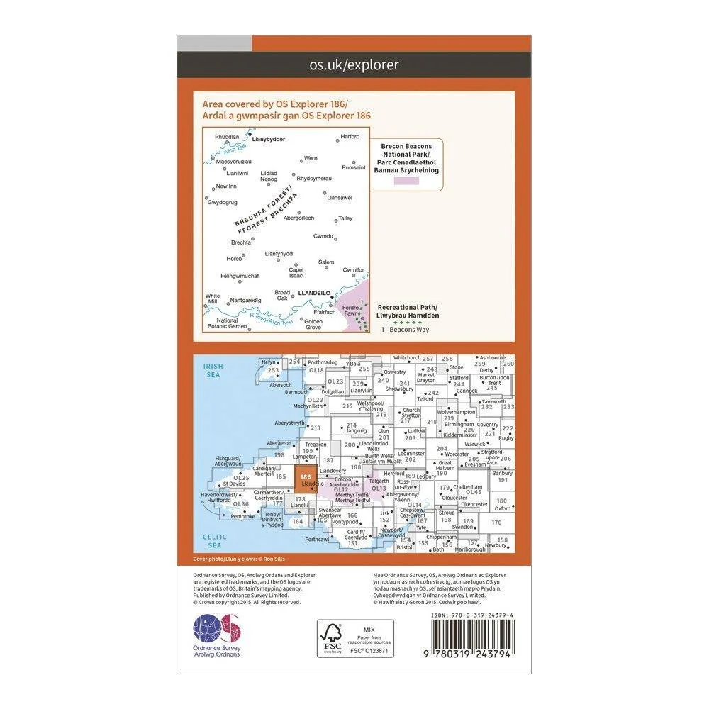 Explorer 186 Llandeilo & Brechfa Forest Map With Digital Version - Image 2