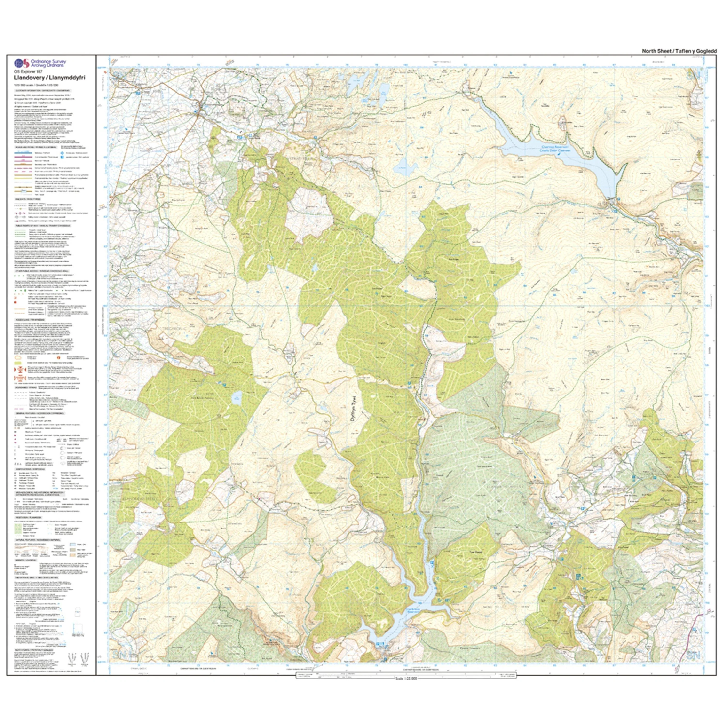Explorer 187 Llandovery, Llanwrtyd Wells & Lyn Brianne Map With Digital Version - Image 3