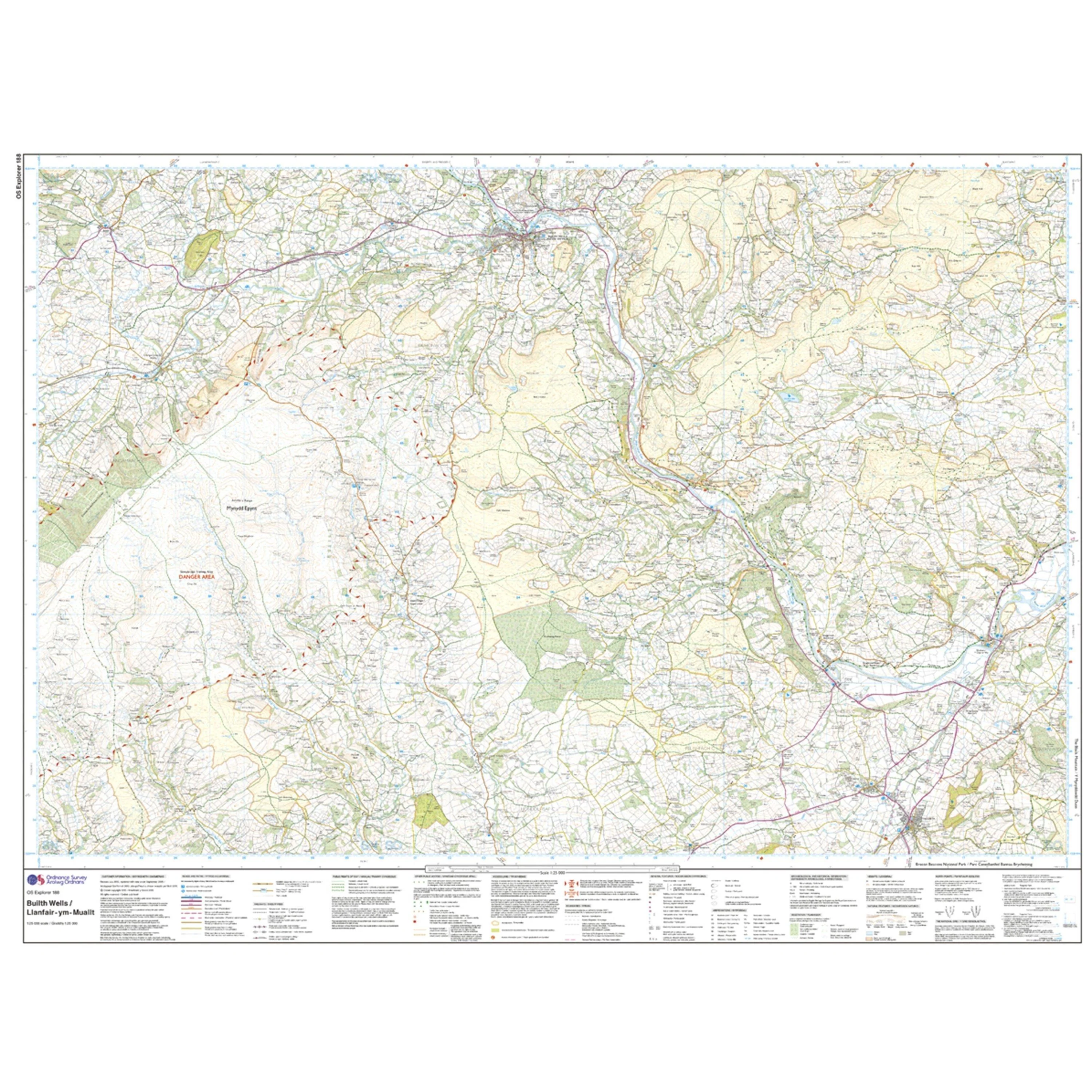 Explorer 188 Builth Wells Paincastle  Talgarth Map With Digital Version - Image 3