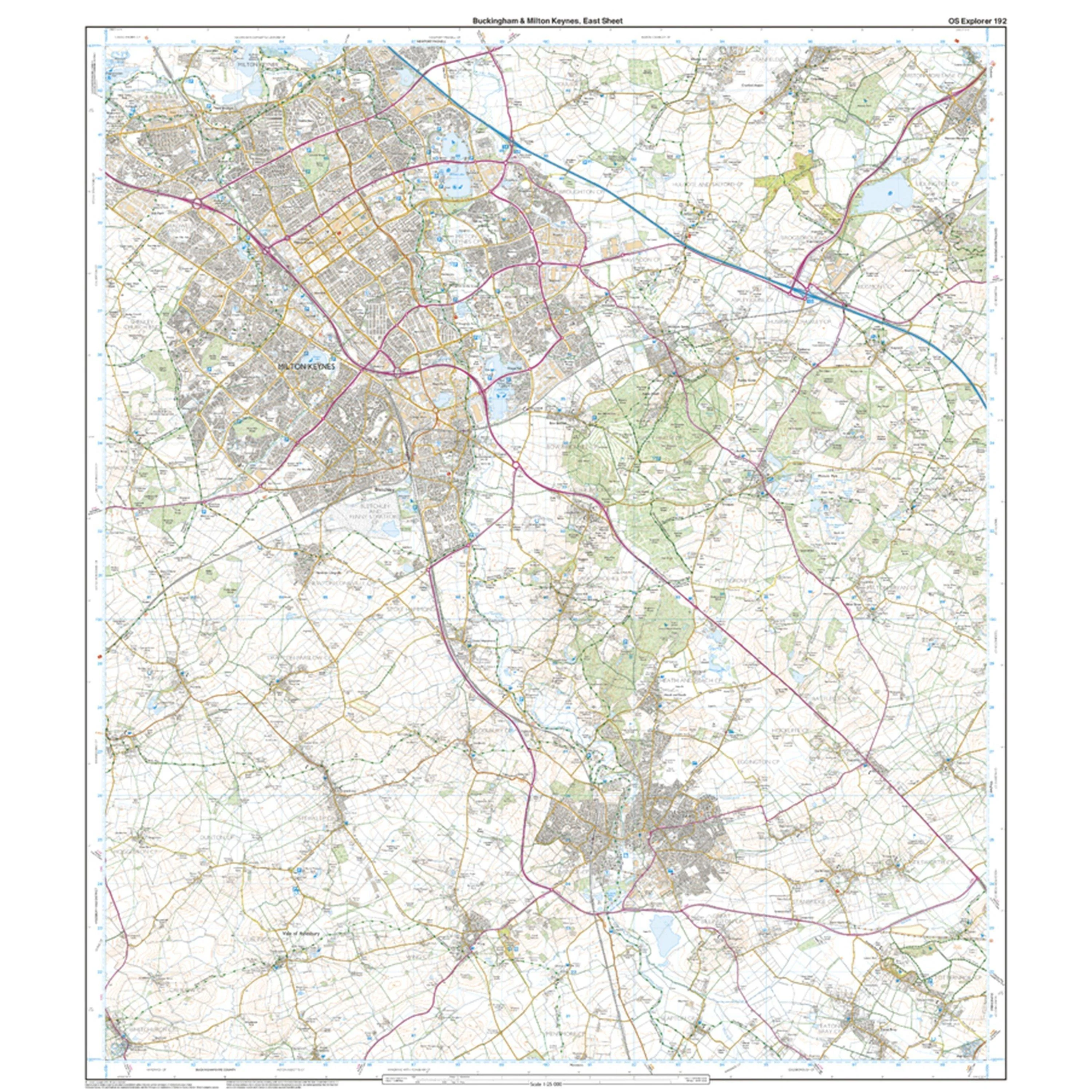 Explorer 192 Buckingham  Milton Keynes Map With Digital Version - Image 3