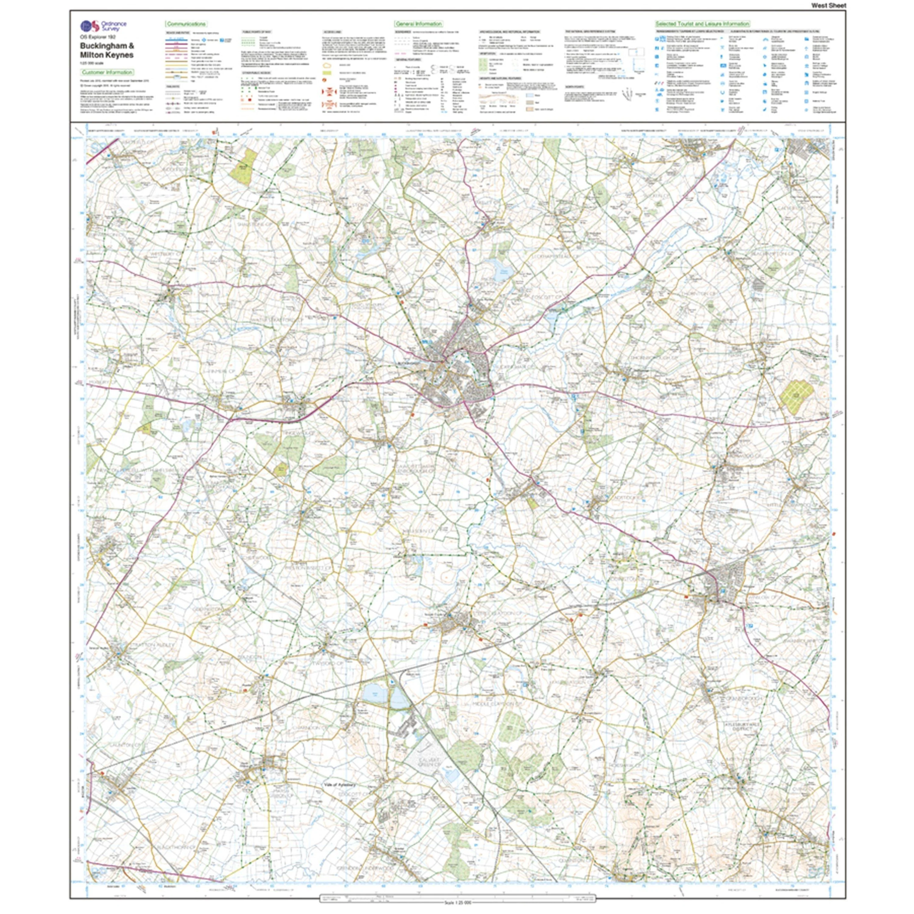 Explorer 192 Buckingham  Milton Keynes Map With Digital Version - Image 4